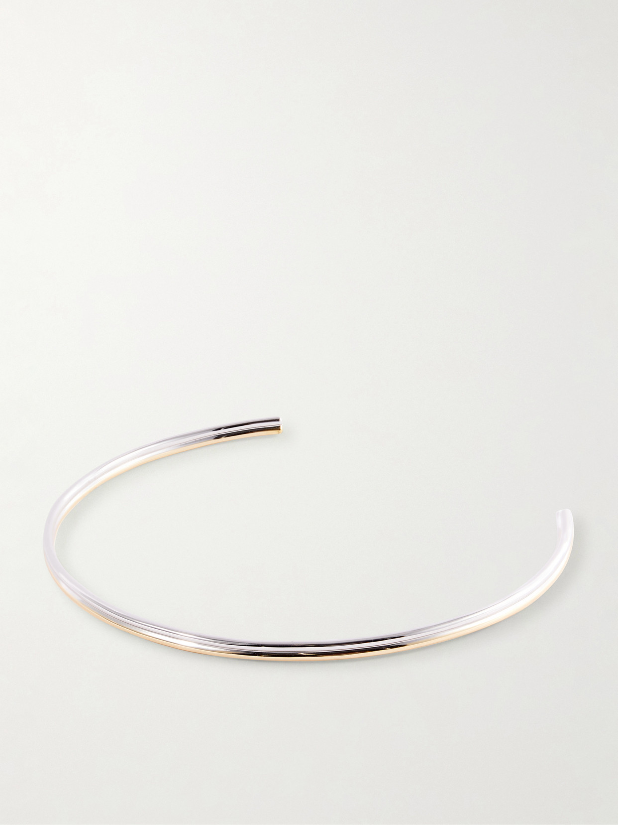 Jennifer Fisher Thread Gold And Silver-tone Choker In Metallic