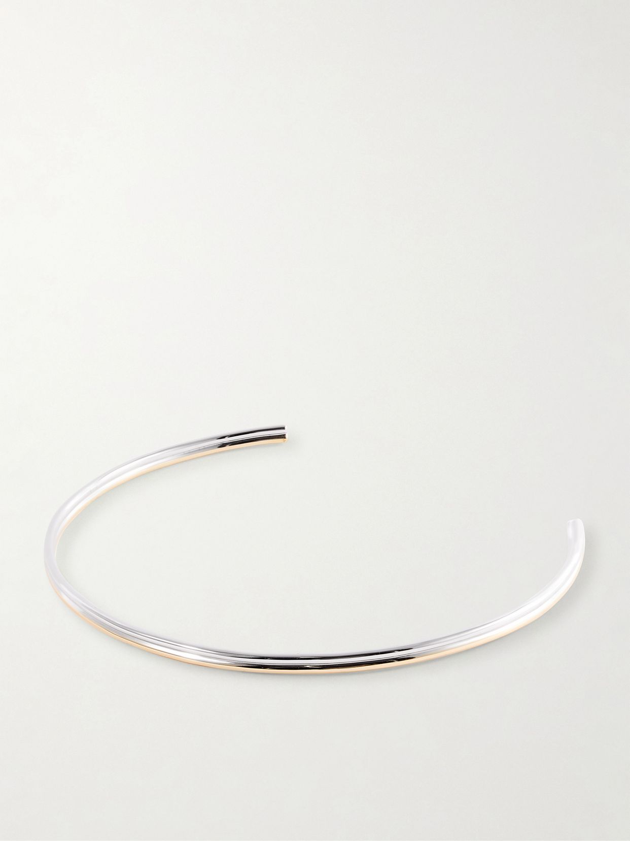 Thread gold and silver-tone choker