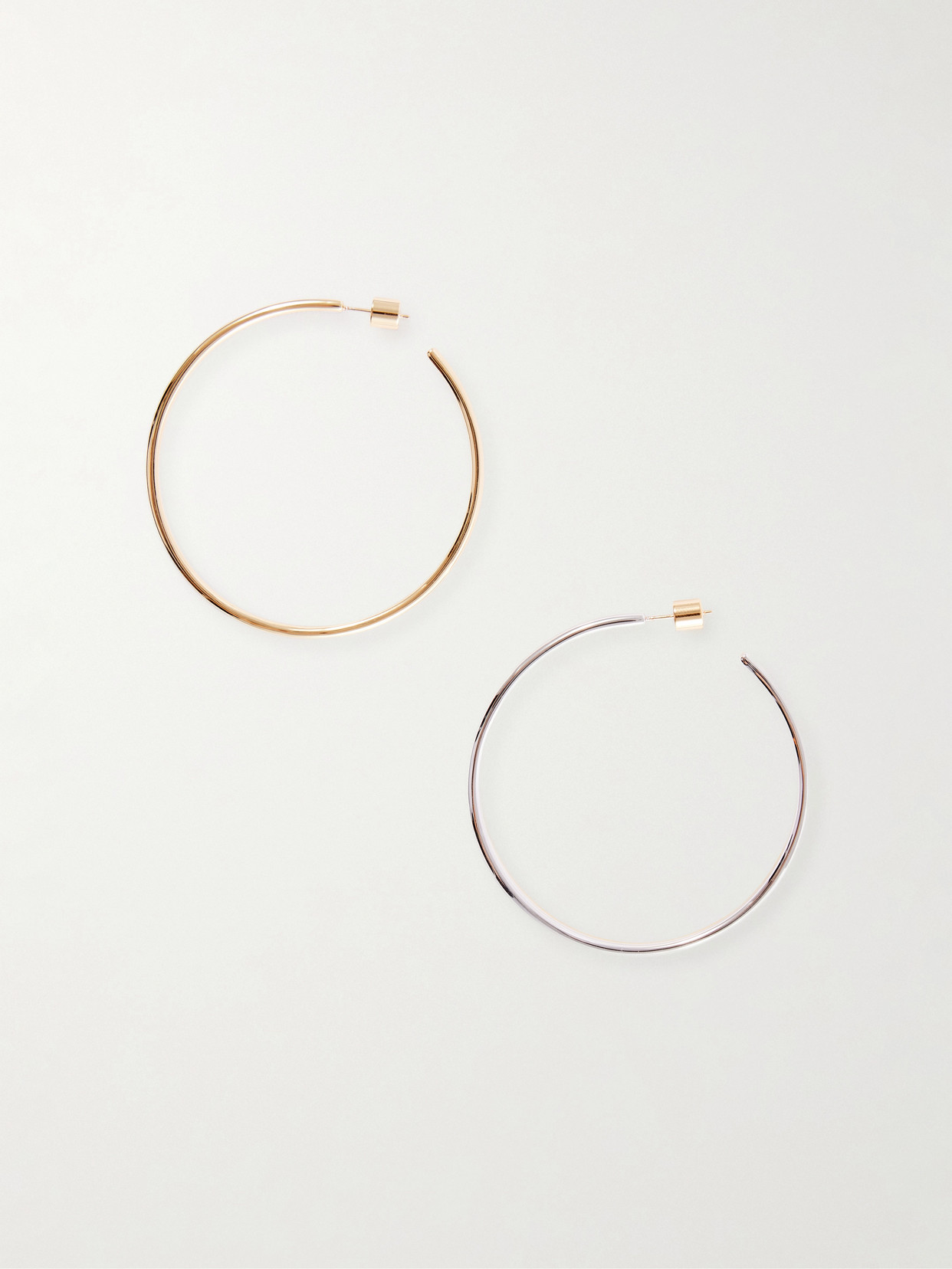 Jennifer Fisher Thread Gold And Silver-tone Hoop Earrings