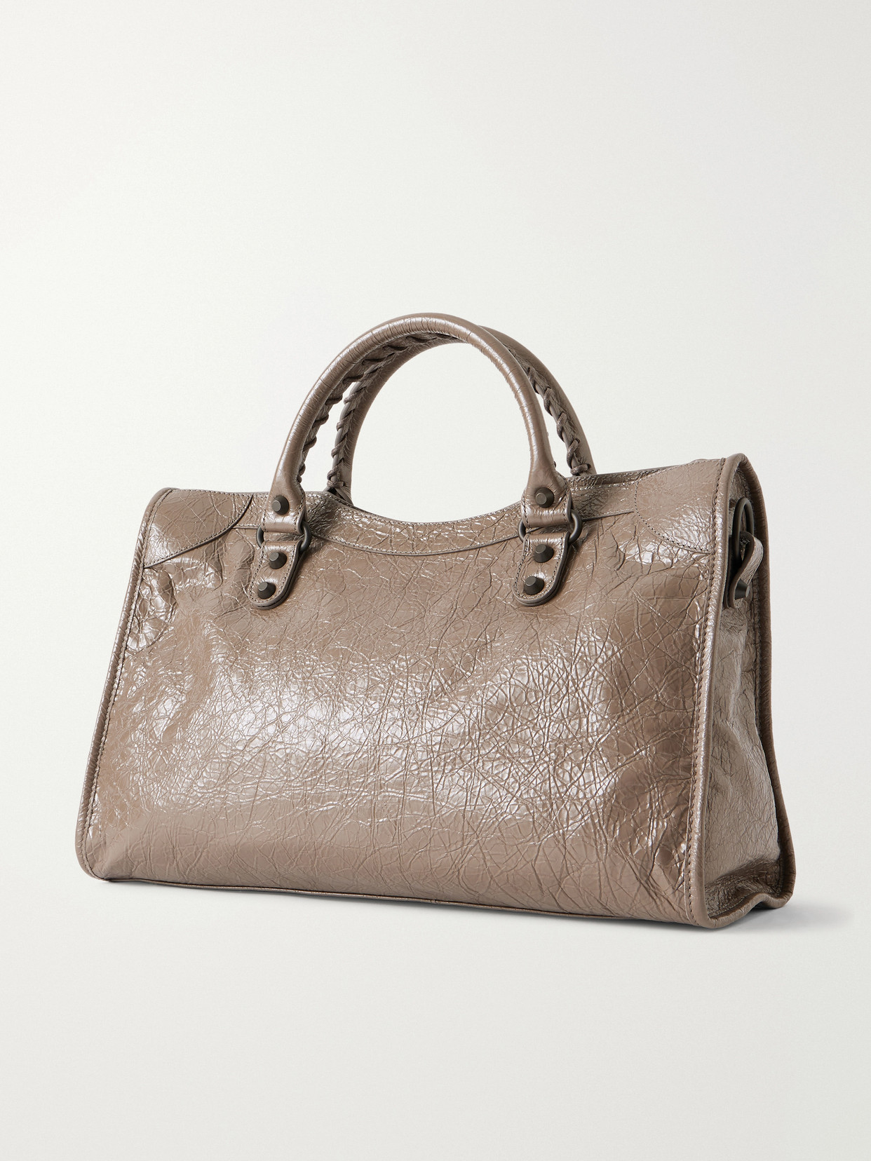 Le City Crinkled-Leather Shoulder Bag