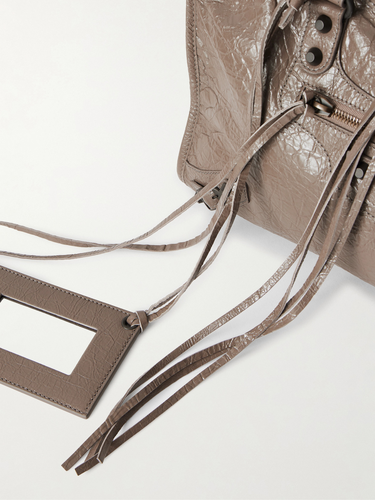 Le City Crinkled-Leather Shoulder Bag