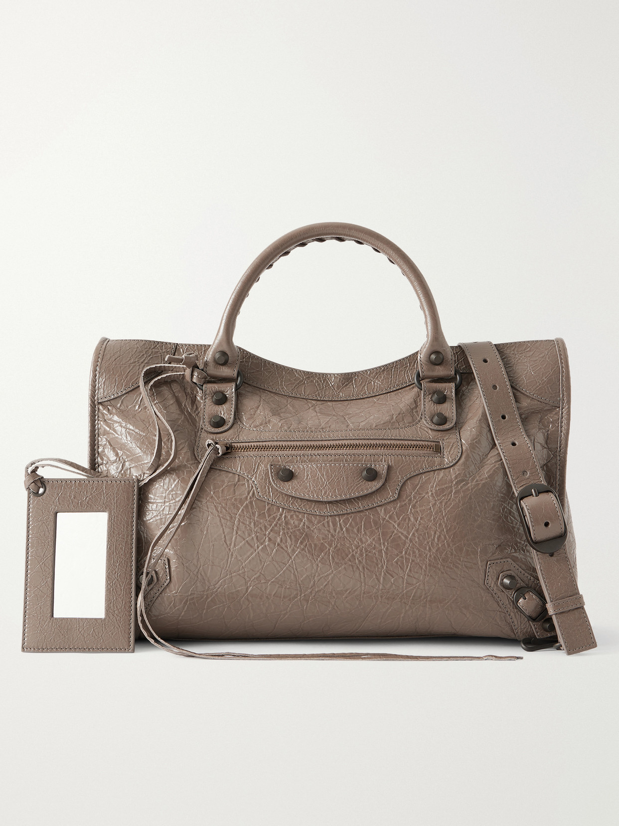 Le City Crinkled-Leather Shoulder Bag
