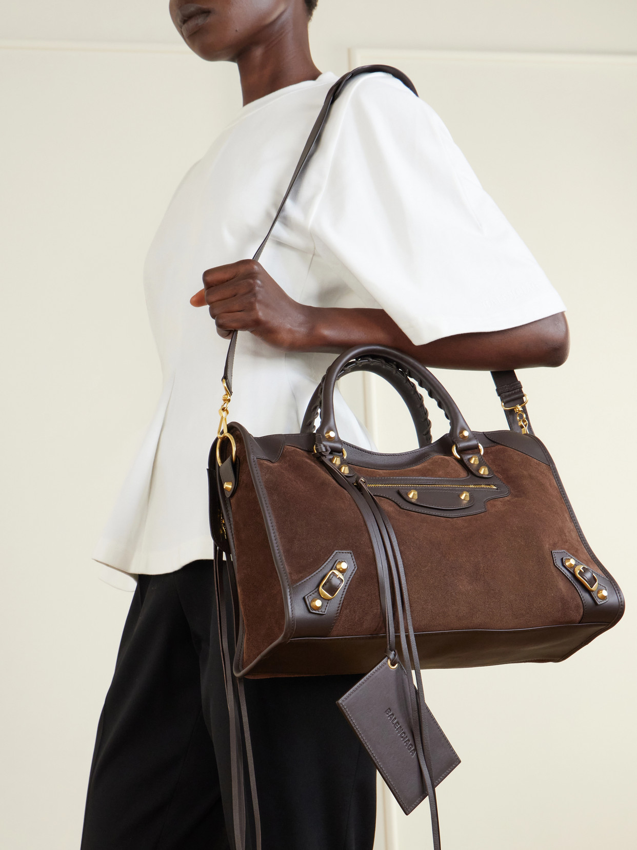 Le City Studded Shoulder Bag