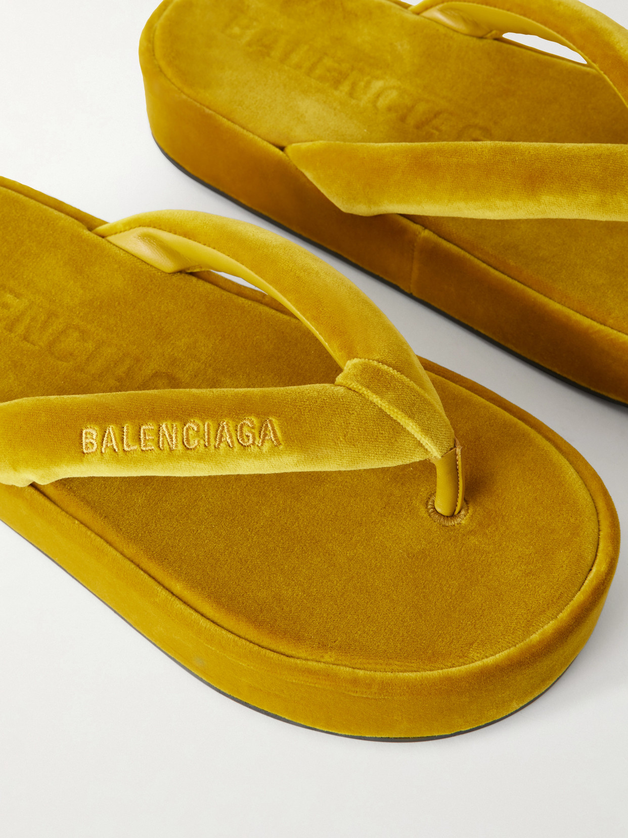 Jet Lag Thong Velvet Sandals