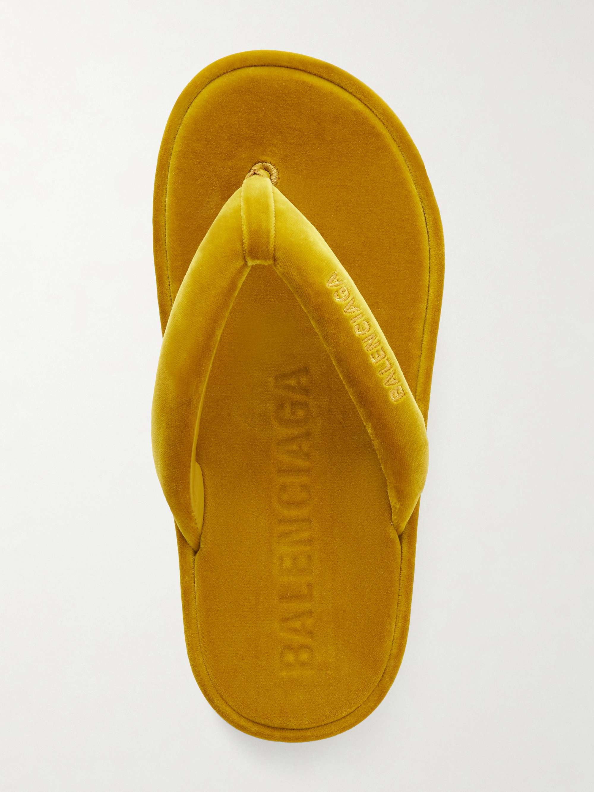 BALENCIAGA スウェード　サンダル BALENCIAGA Jet Lag Thong velvet sandals | NET-A-PORTER