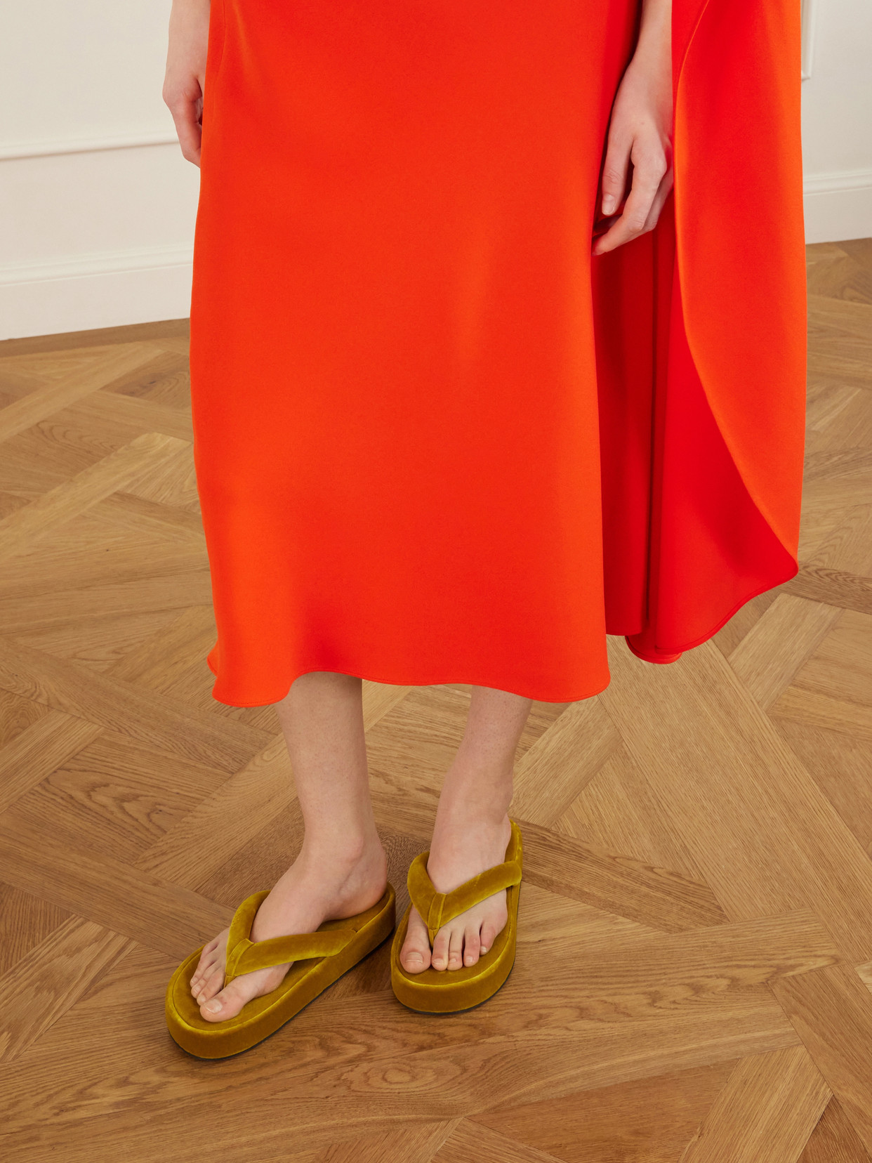 Jet Lag Thong Velvet Sandals