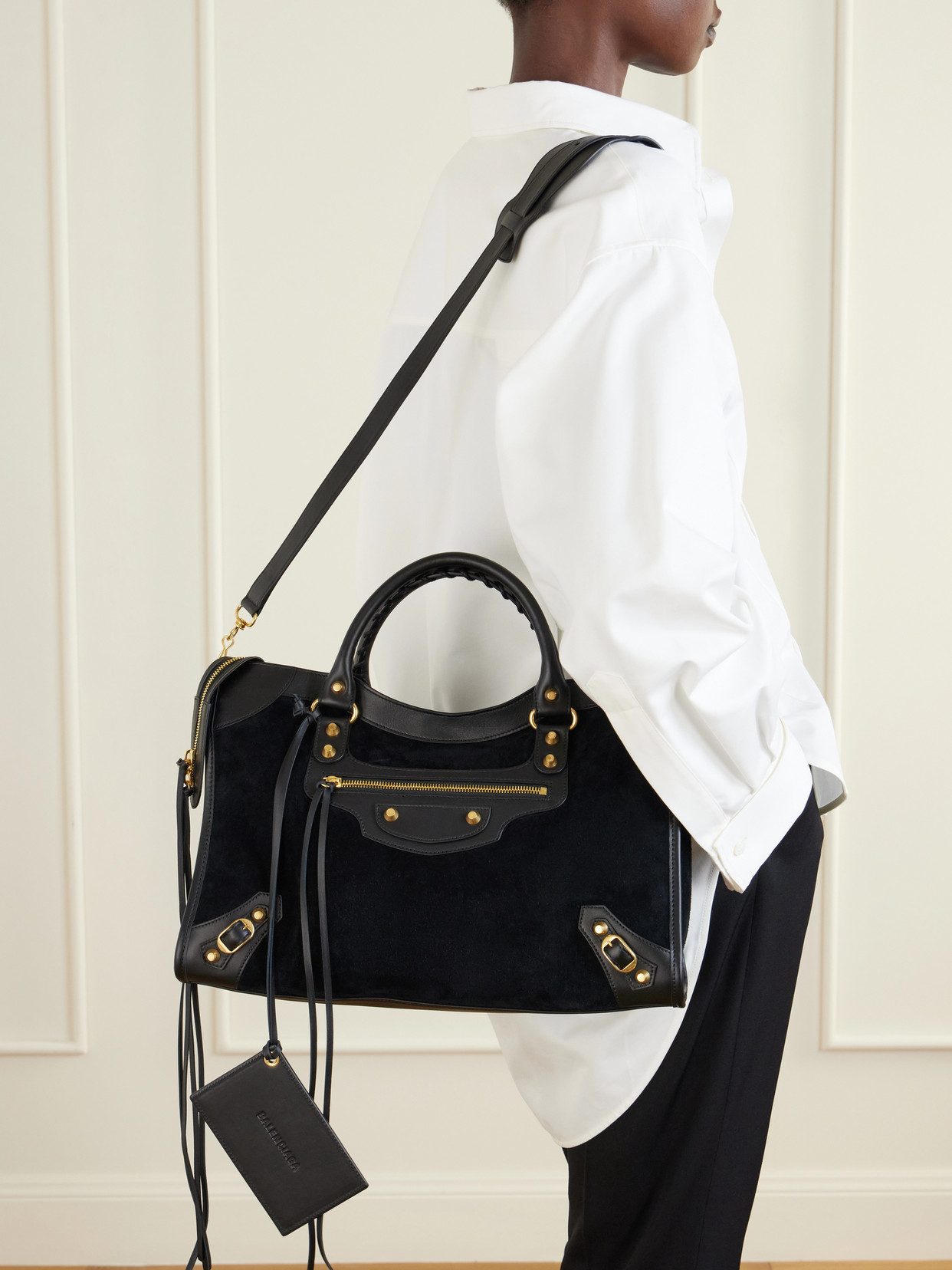 Le City Studded Shoulder Bag