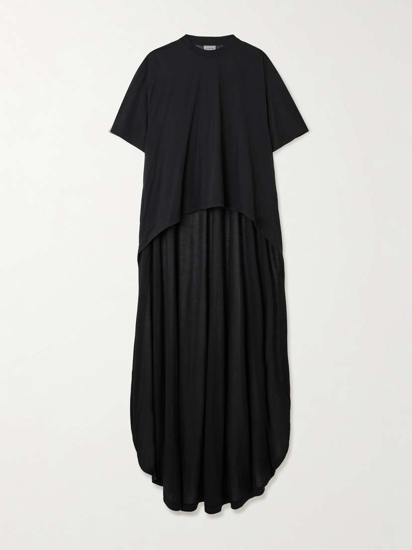 Balenciaga Asymmetric Cotton-blend Jersey T-shirt