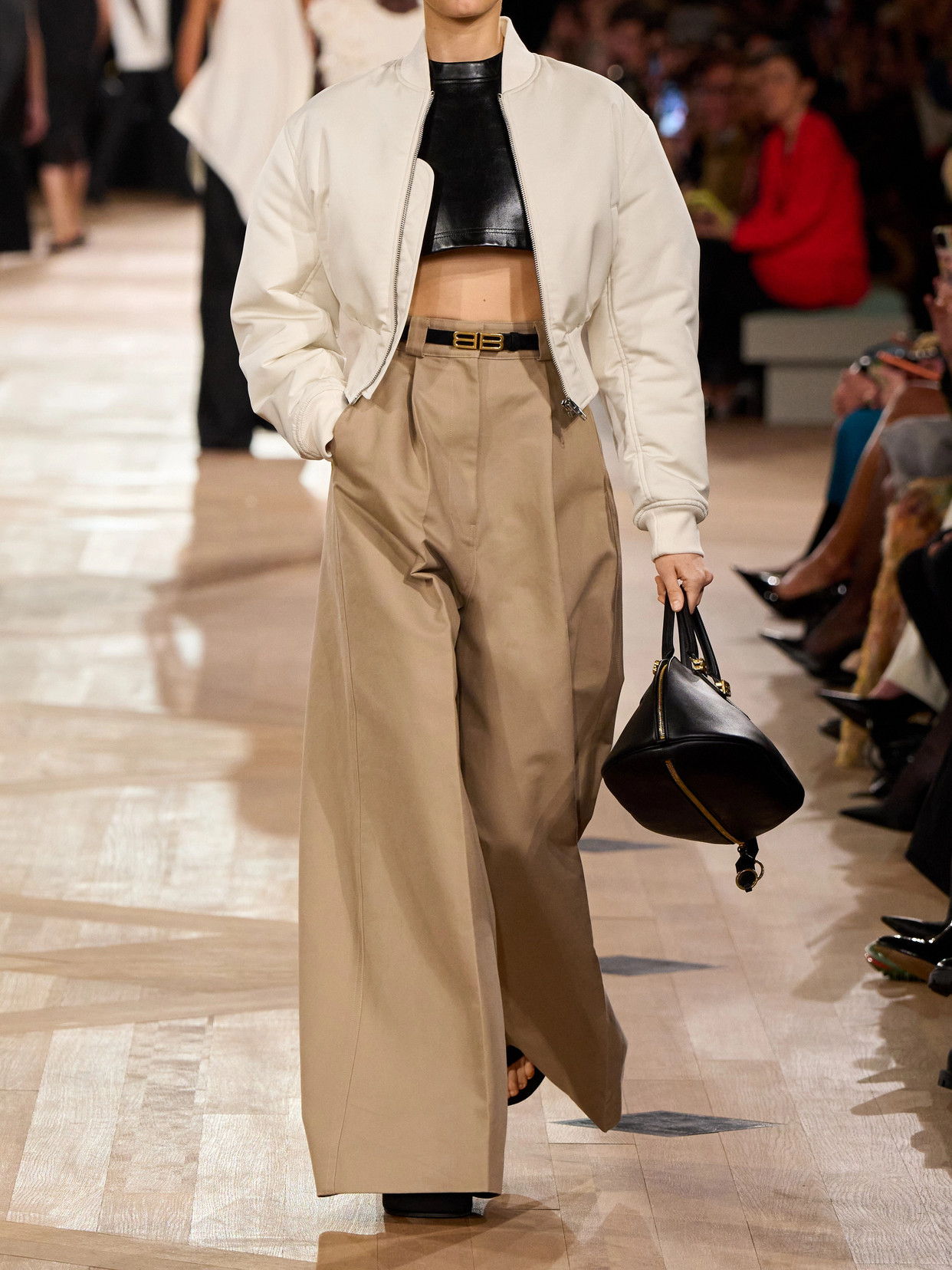 Cropped Shell Bomber Jacket