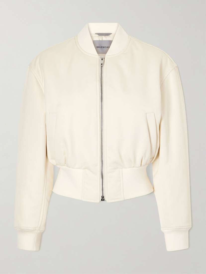 Balenciaga Cropped Shell Bomber Jacket