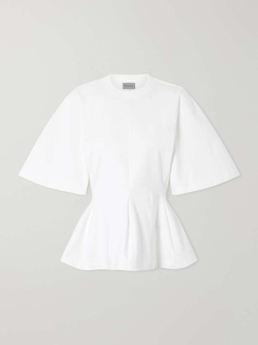 Balenciaga Shaped Flared Cotton-jersey T-shirt