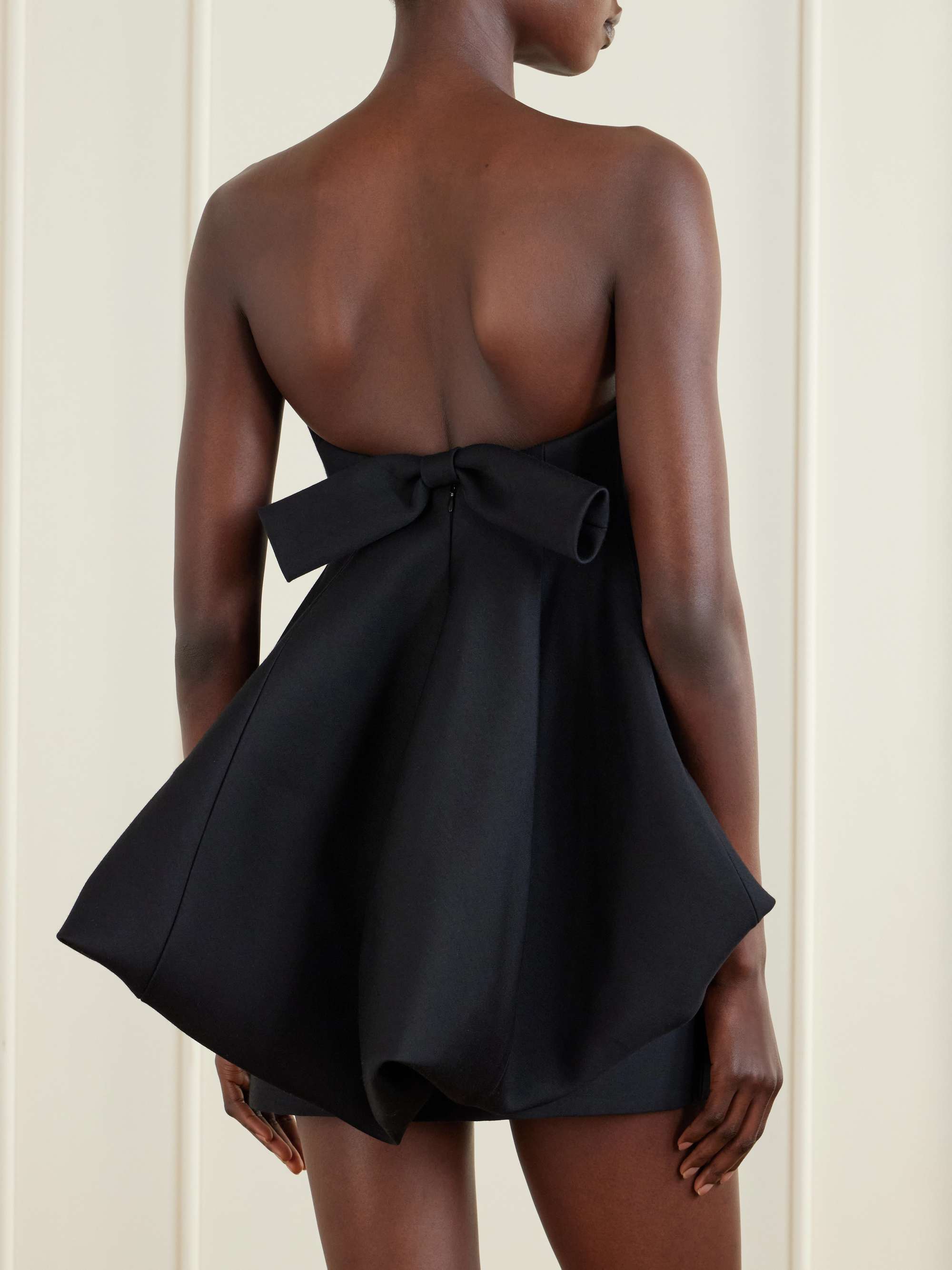 Balenciaga Strapless Draped Mini Balloon Dress, Black, Women's, 38, Cocktail & Party Wedding Guest Dresses Strapless Dresses