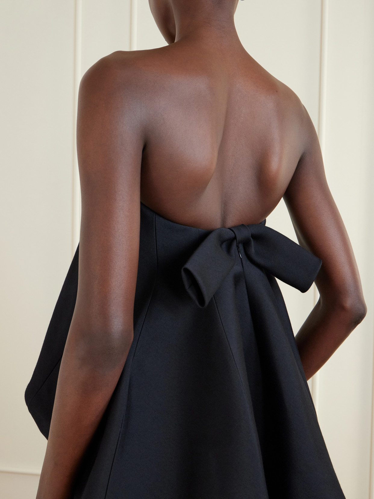 Wool-Blend Mini Balloon Dress