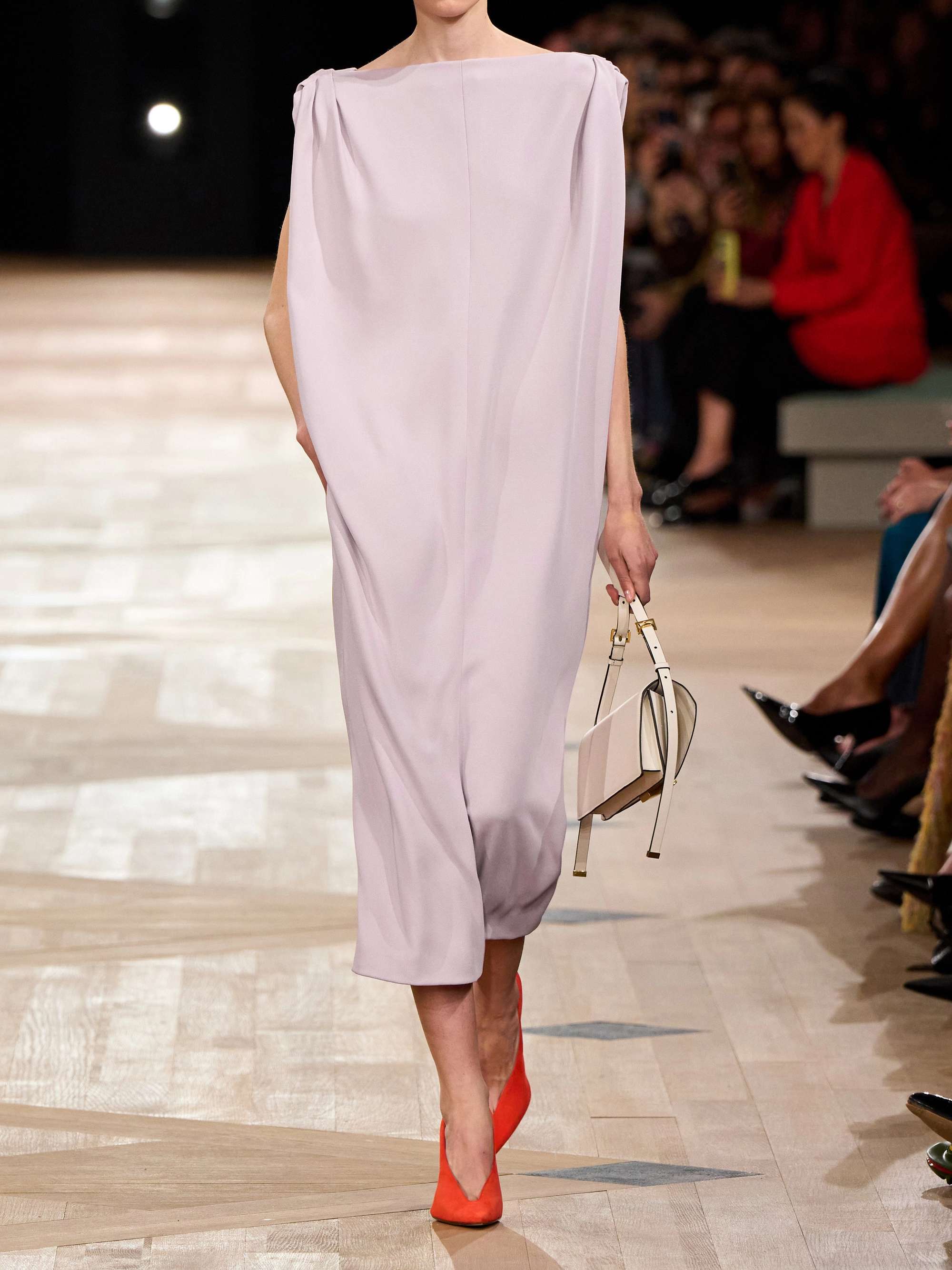BALENCIAGA Sack silk and wool-blend cady midi dress | NET-A-PORTER