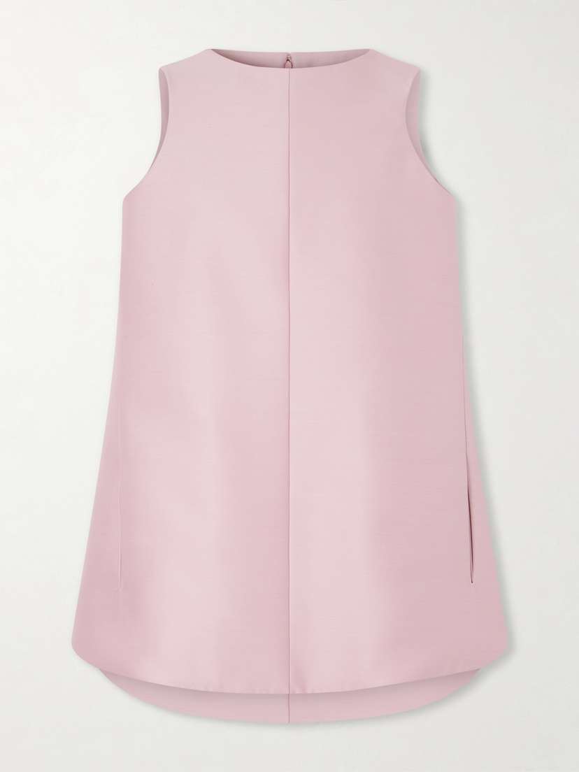 Balenciaga Sack Wool And Silk-blend Cady Mini Dress - Women's Clothing