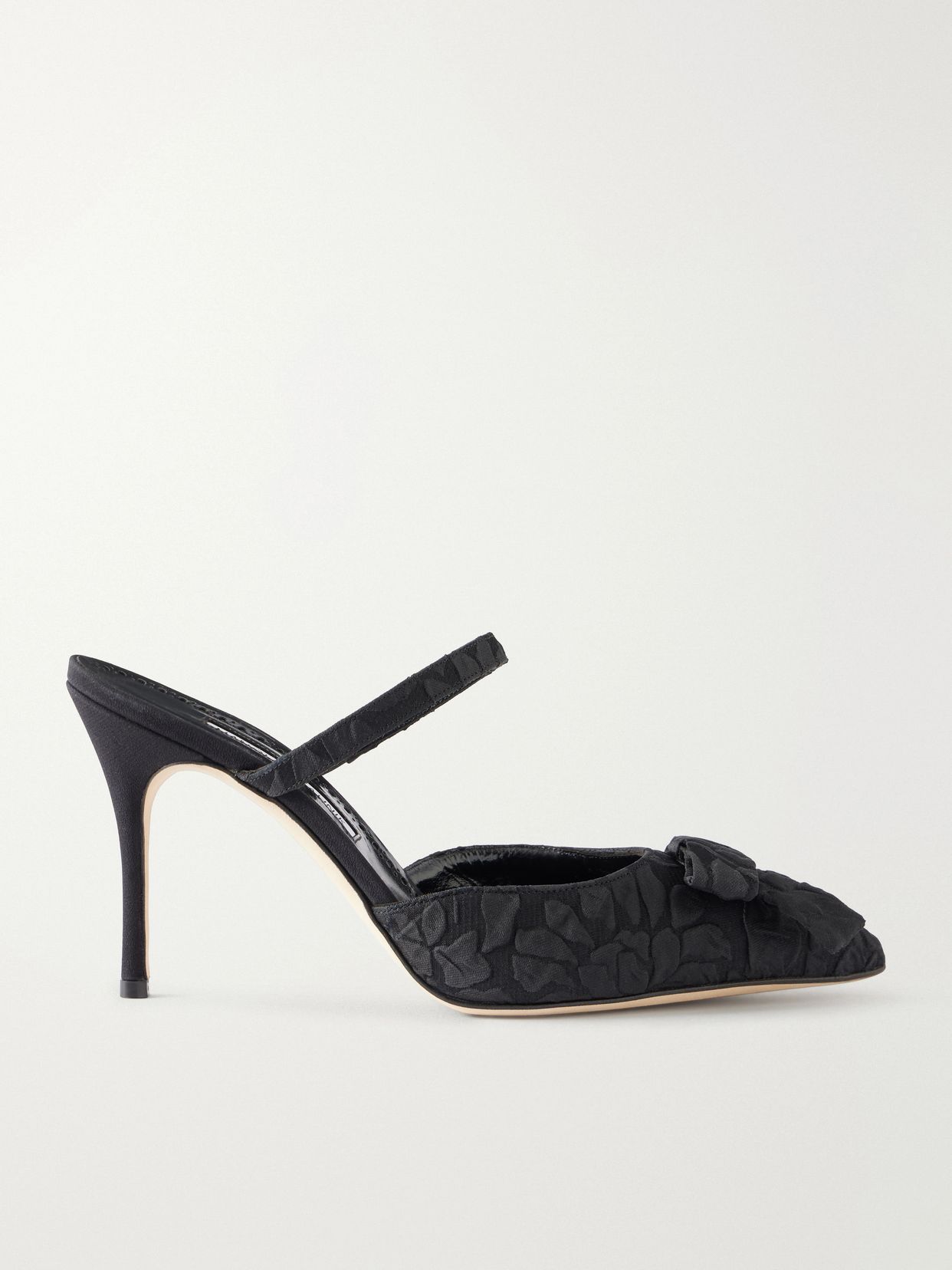 Emilia Wickstead Lurum 90 bow-embellished jacquard mules