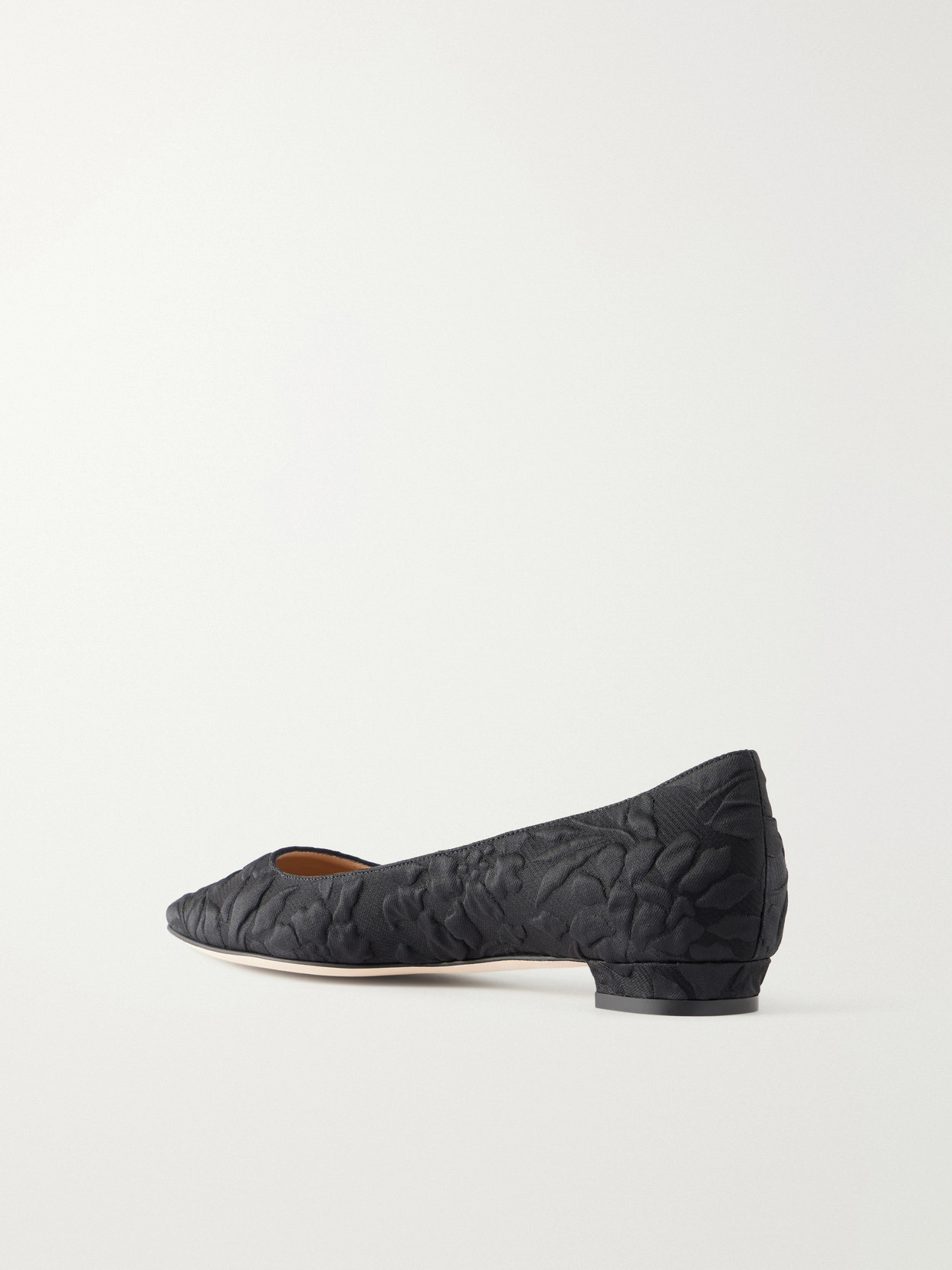 + Emilia Wickstead Jacquard Point-Toe Flats