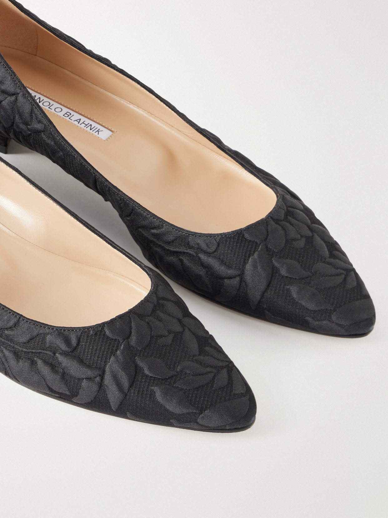 + Emilia Wickstead Jacquard Point-Toe Flats