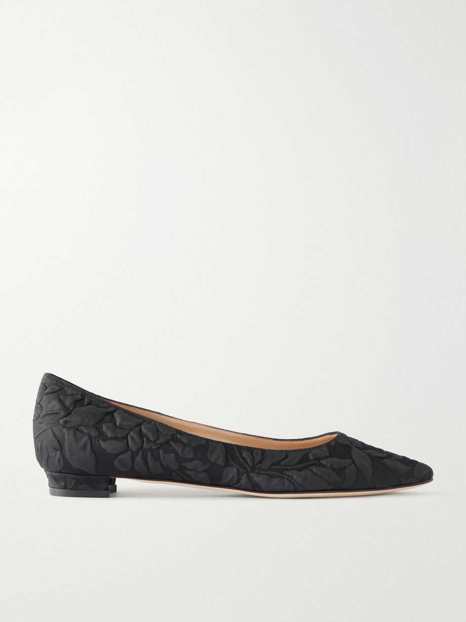 + Emilia Wickstead jacquard point-toe flats