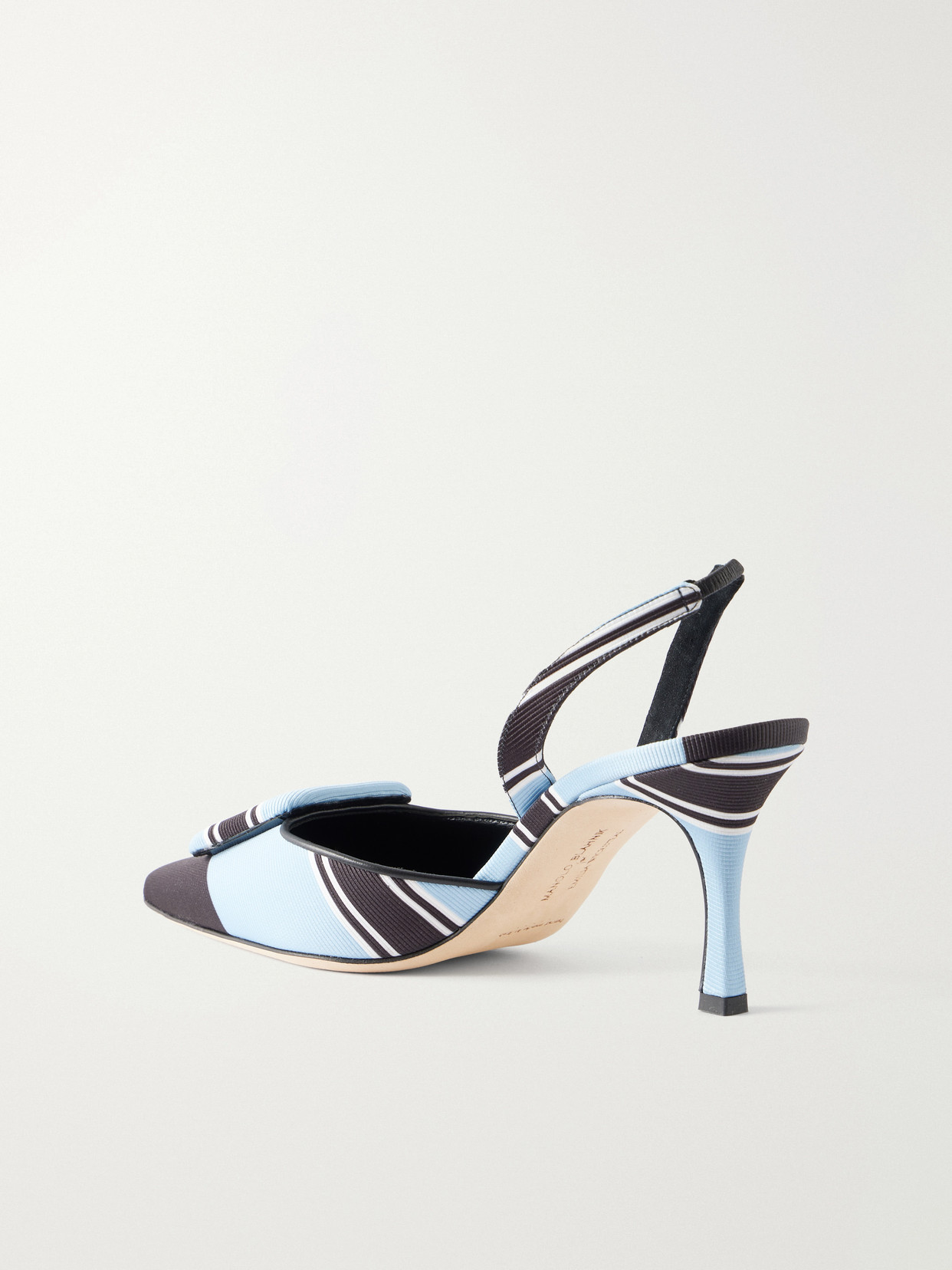 + Emilia Wickstead Maysli 70 Striped Grosgrain Slingback