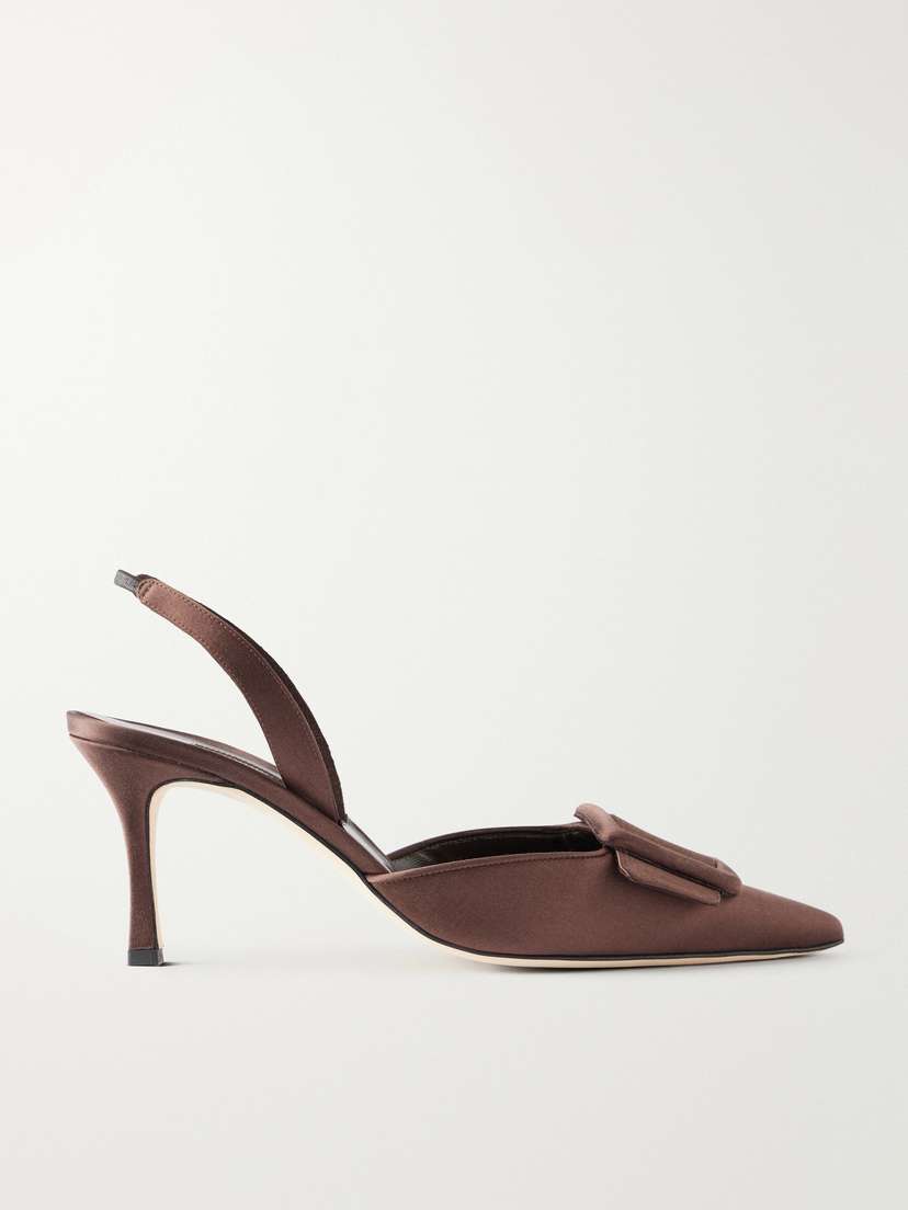 Manolo Blahnik + Emilia Wickstead Maysli 70 Satin Slingback Pumps | Thumbnail 6 Manolo Blahnik + Emilia Wickstead Maysli 70 Satin Slingback Pumps | Thumbnail 6