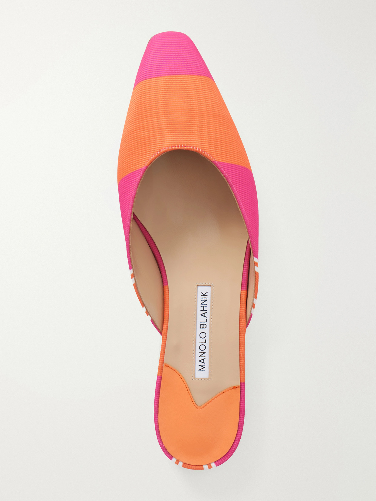 + Emilia Wickstead Striped Twill Mules