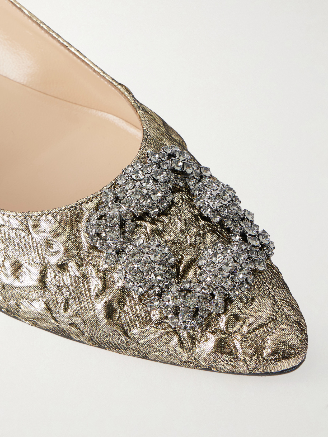 + Emilia Wickstead Hangisi Crystal-Embellished Ballet Flats
