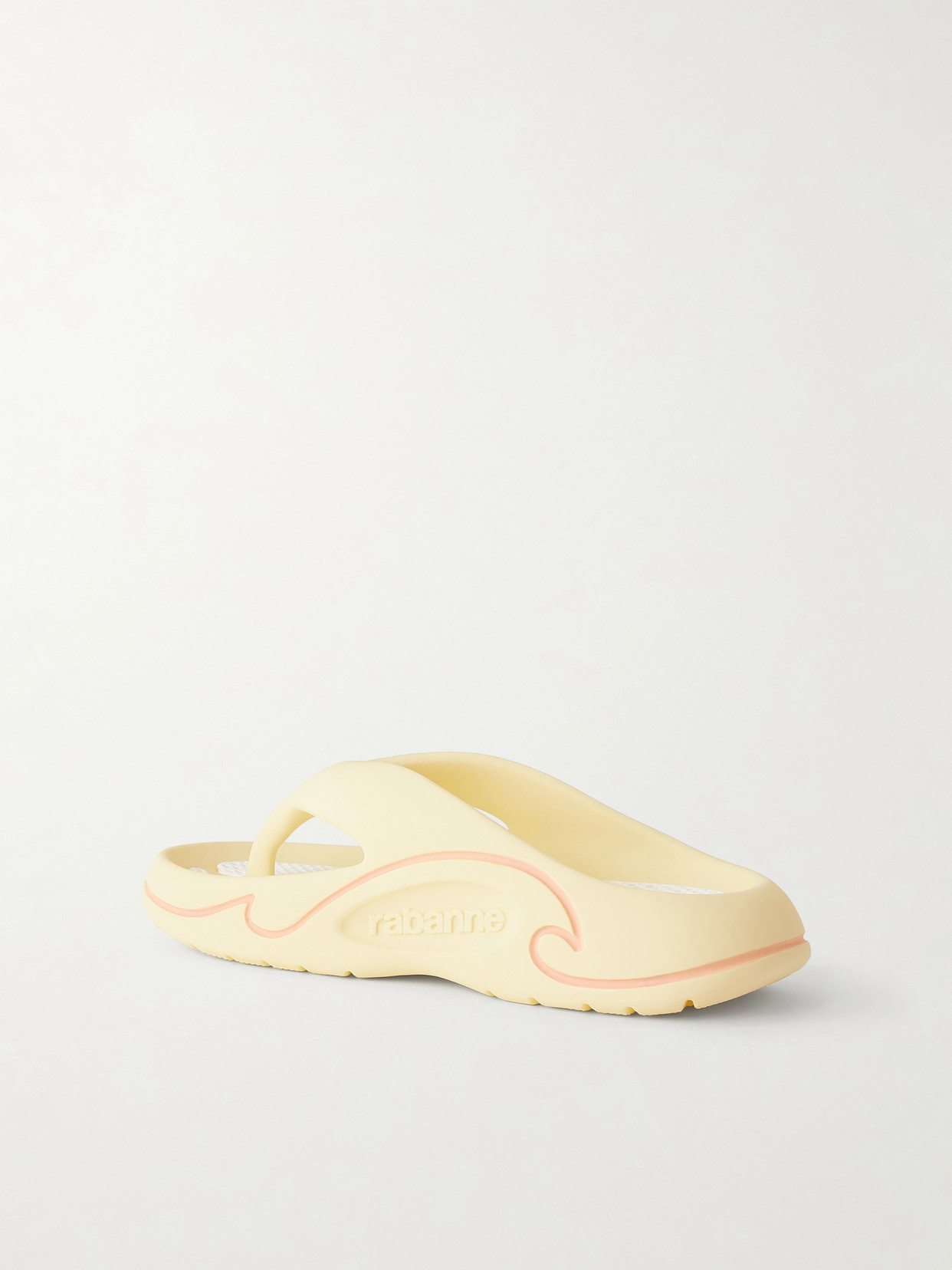 3D Logo-Embossed Thong Sandals