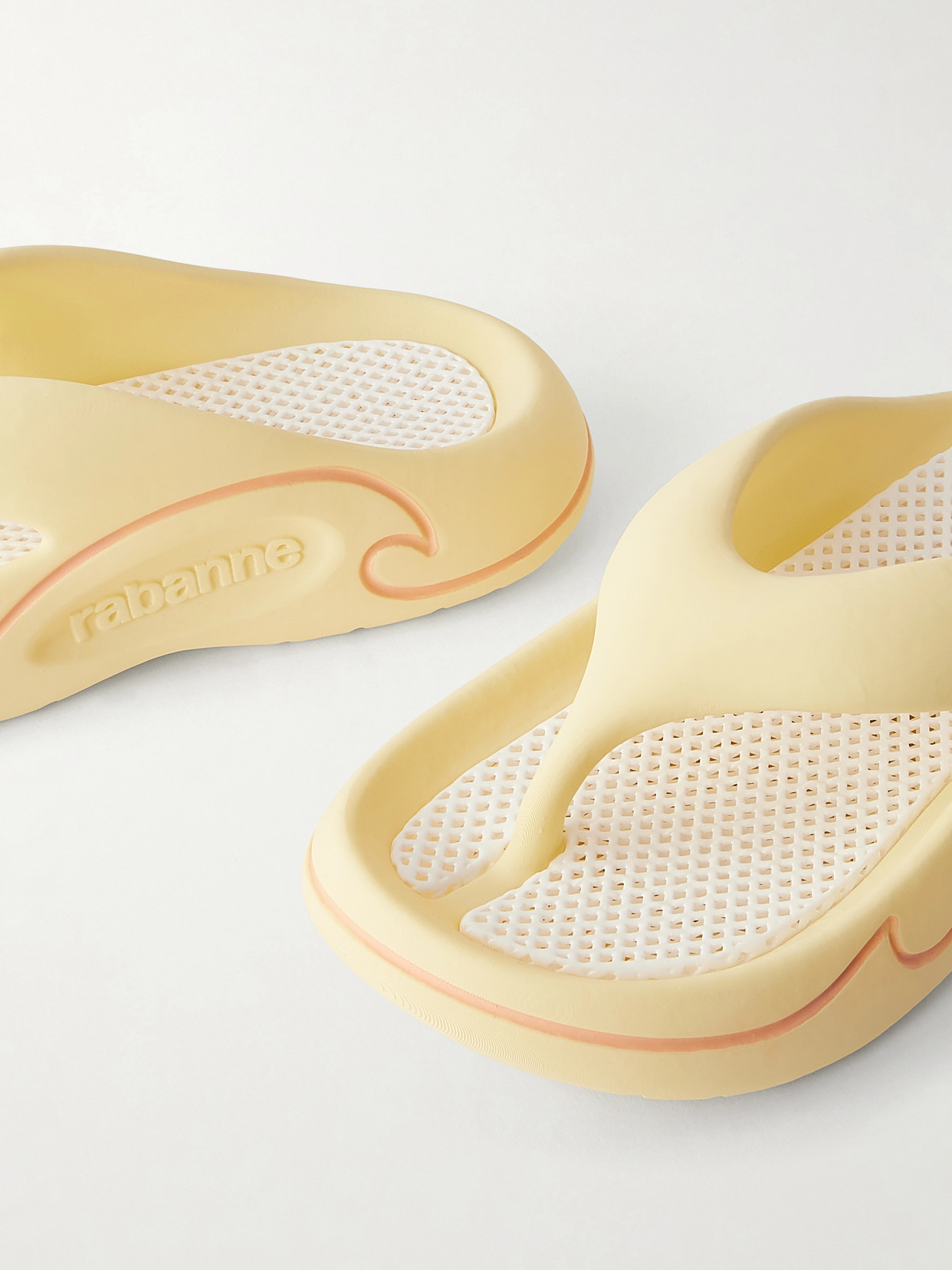 3D Logo-Embossed Thong Sandals