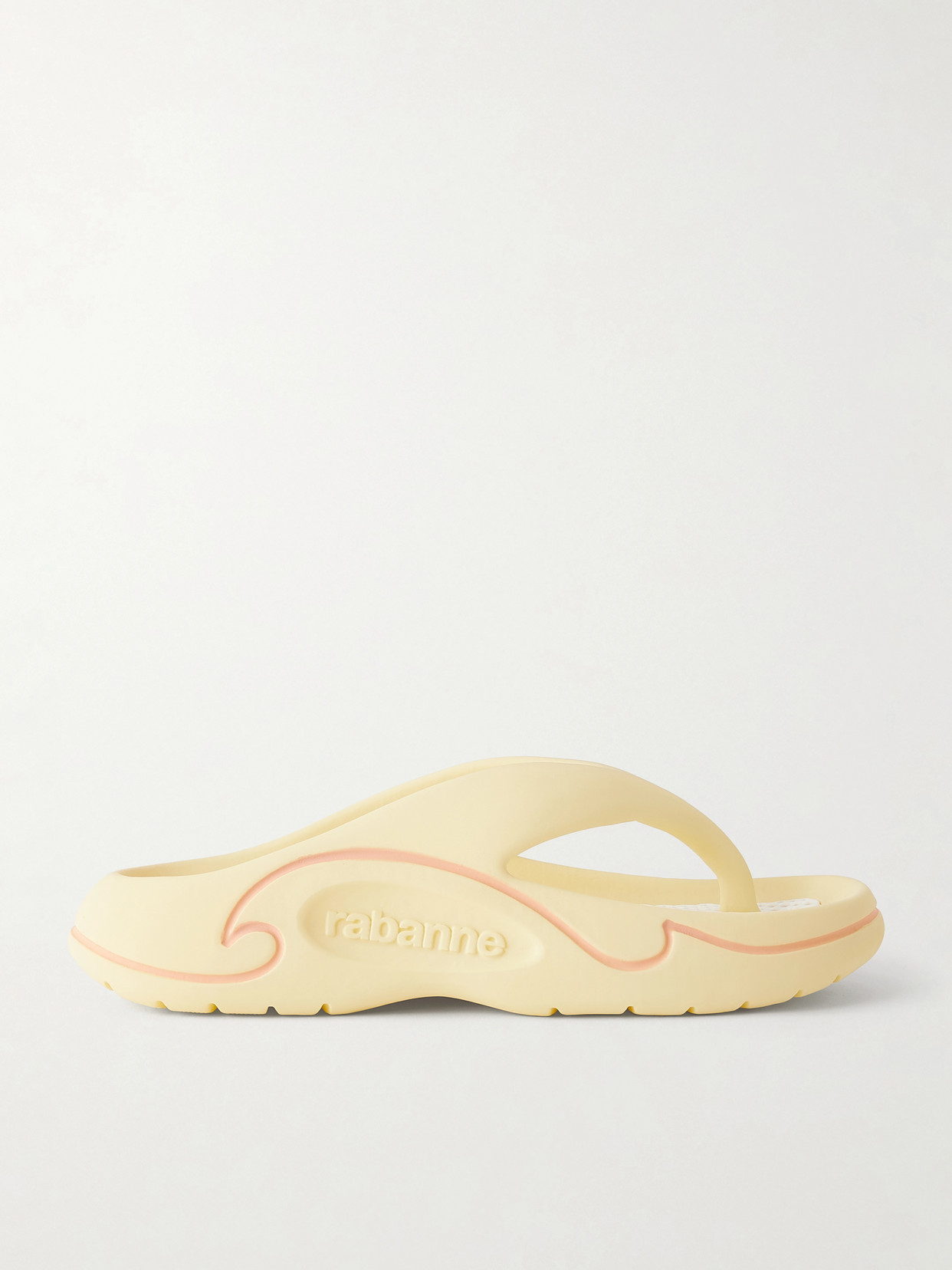 3D Logo-Embossed Thong Sandals