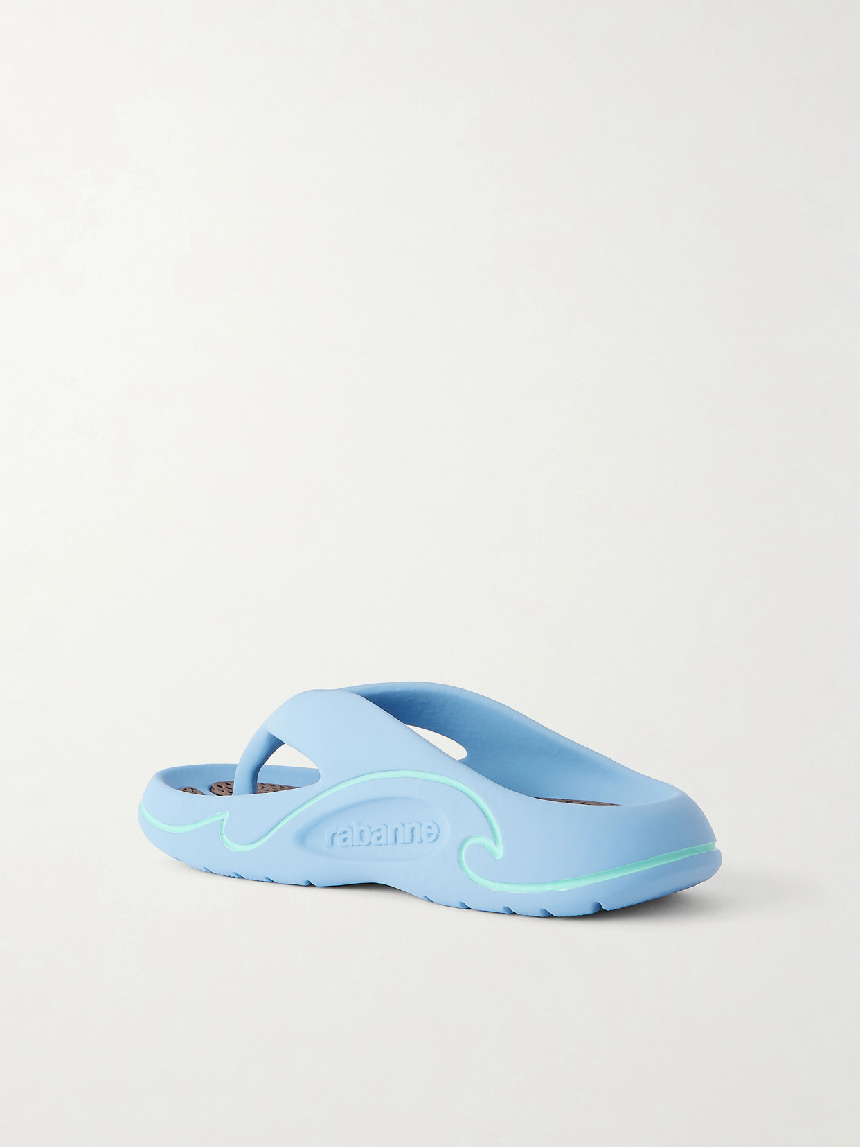 3D Logo-Embossed Thong Sandals