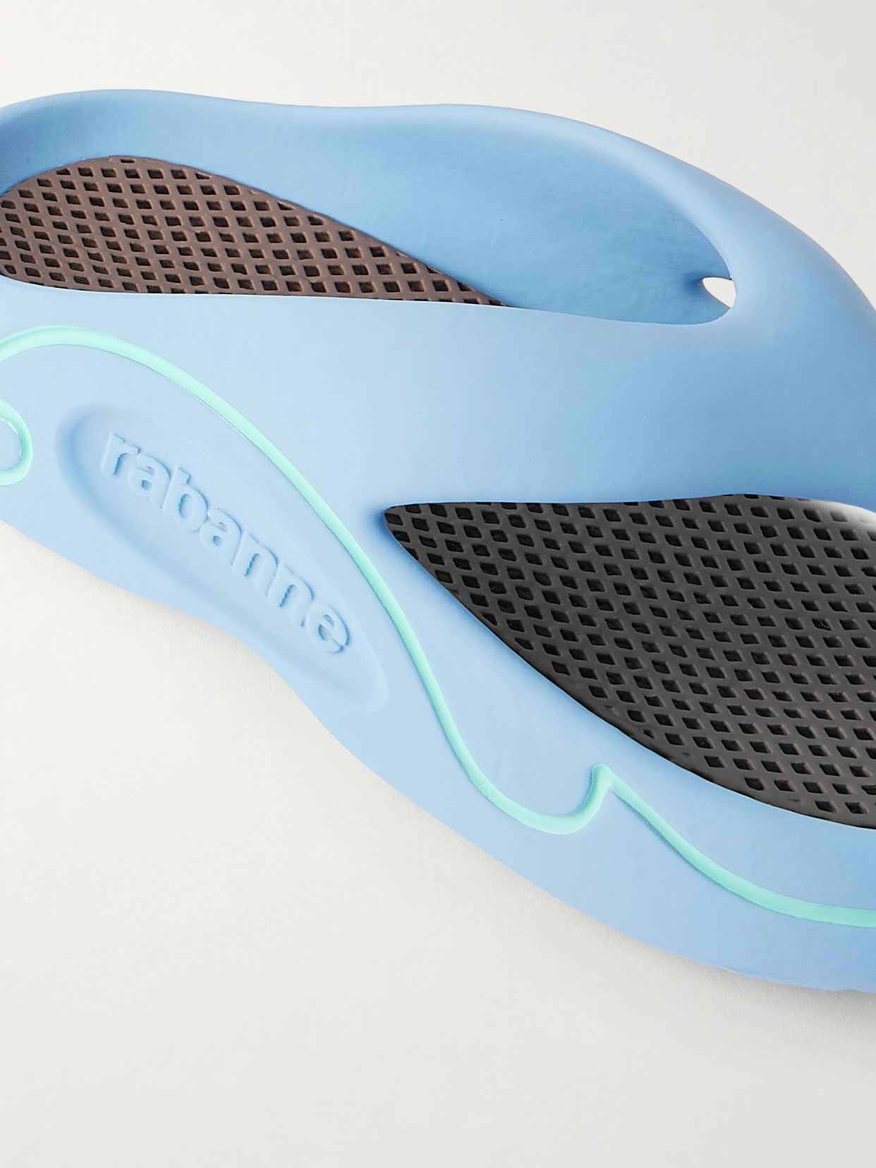 3D Logo-Embossed Thong Sandals