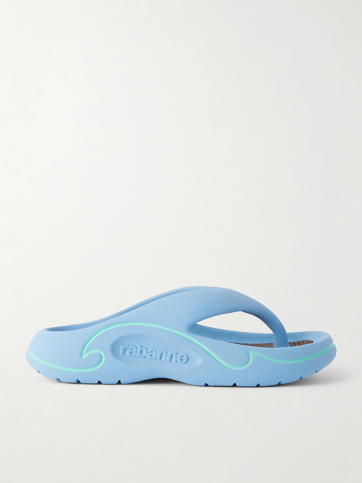3D Logo-Embossed Thong Sandals