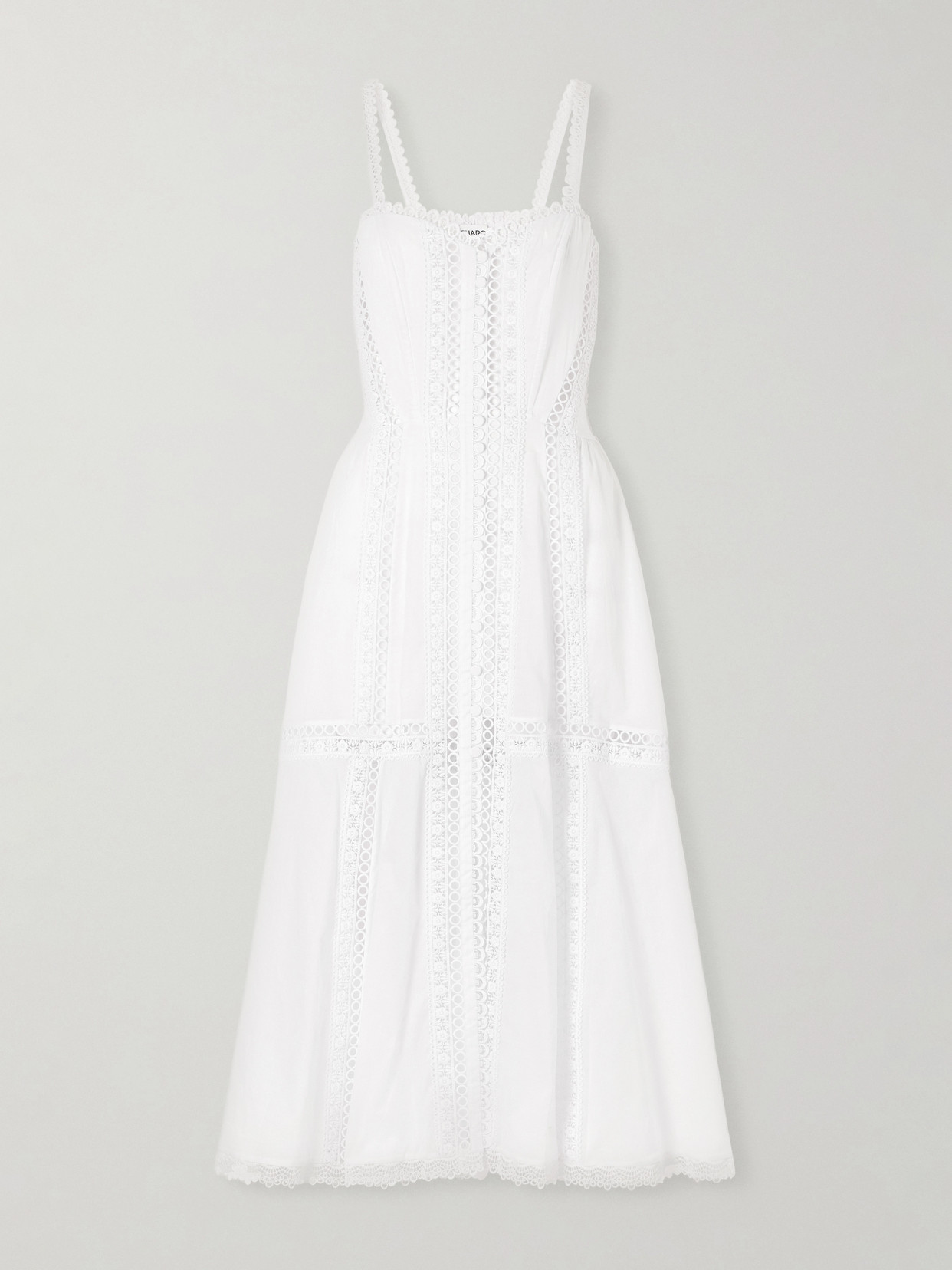Charo Ruiz Dafelle Cotton-blend Maxi Dress In White
