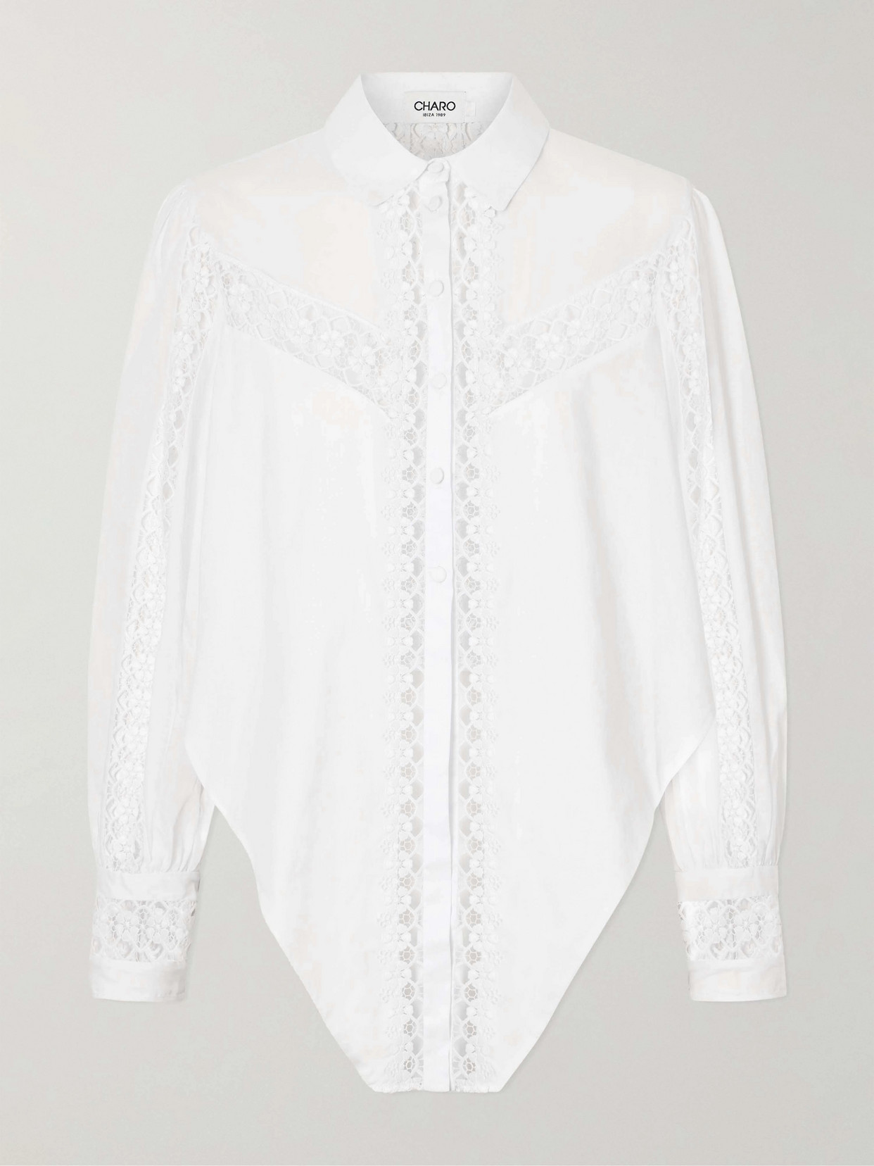 Charo Ruiz Devi Cotton-blend Shirt In White