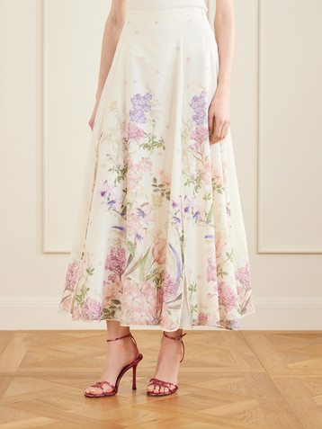 Charo Ruiz Ventine floral-print cotton-blend maxi skirt