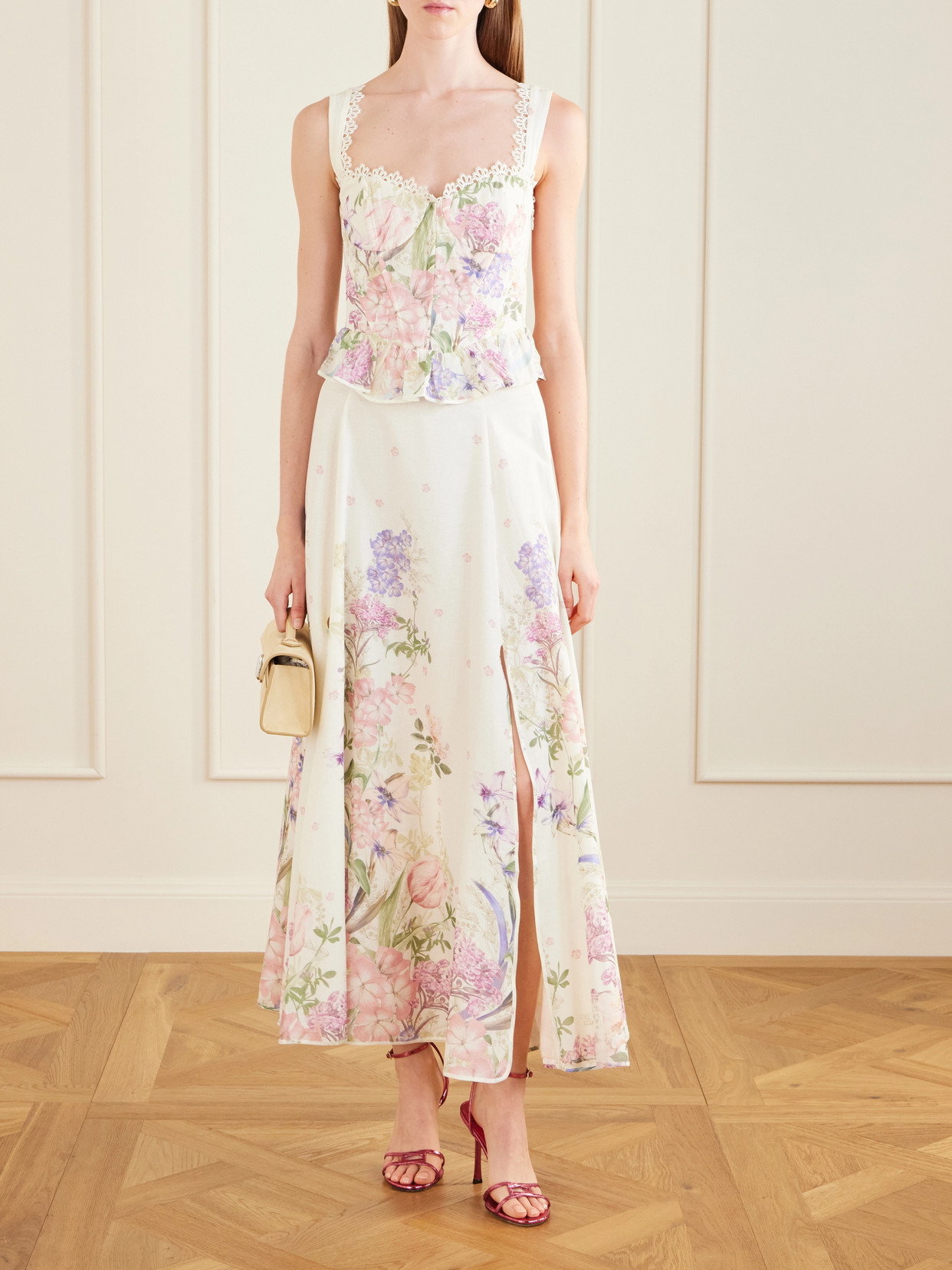 Ventine Floral-Print Cotton-Blend Maxi