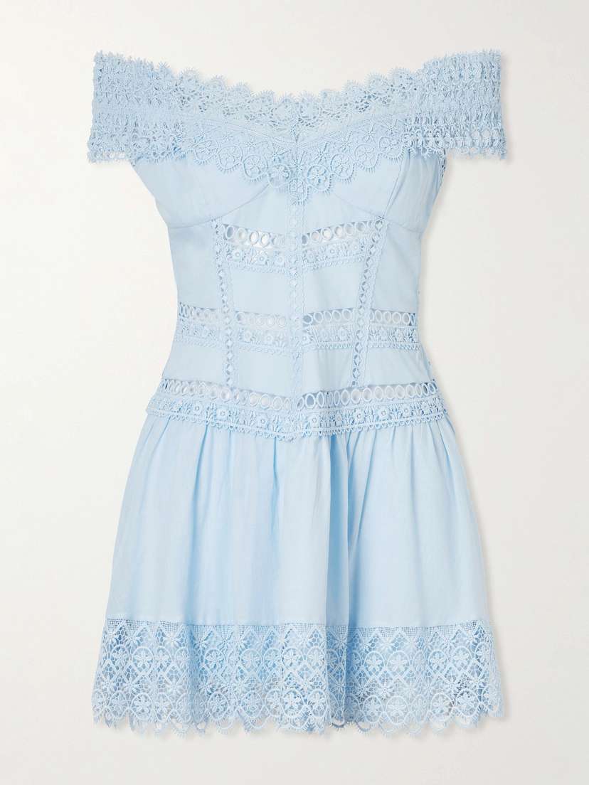 Charo Ruiz Eliane Cotton-blend Mini Dress