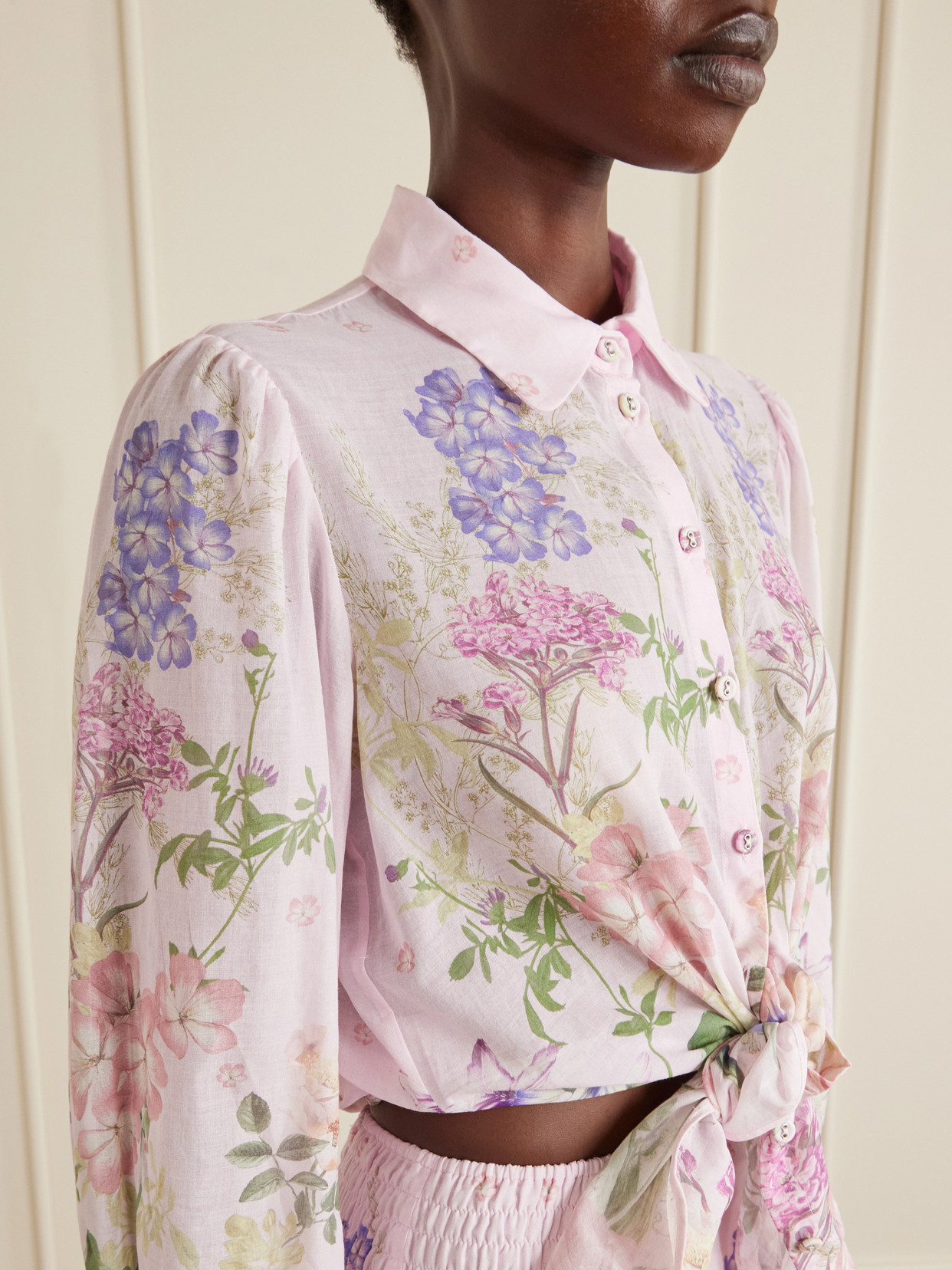 Aster Floral-Print Cotton-Blend Shirt