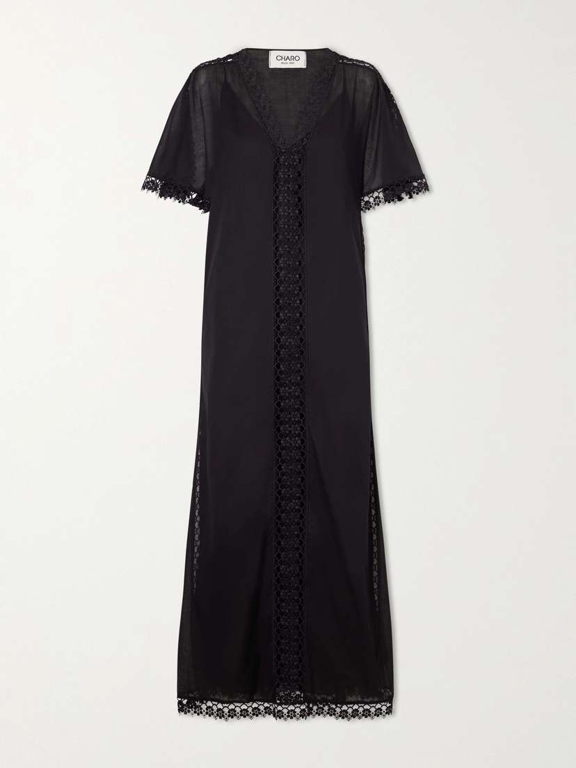 Charo Ruiz Embroidered Cotton-blend Cover-up