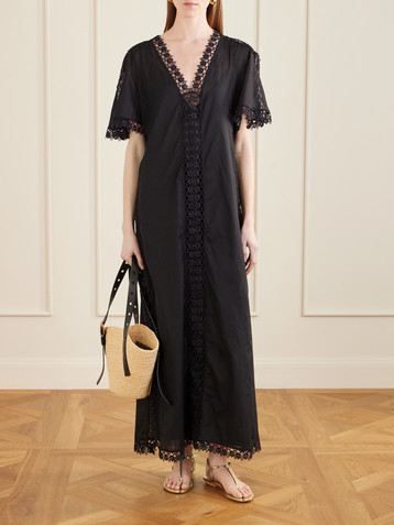 Charo Ruiz Embroidered cotton-blend cover-up