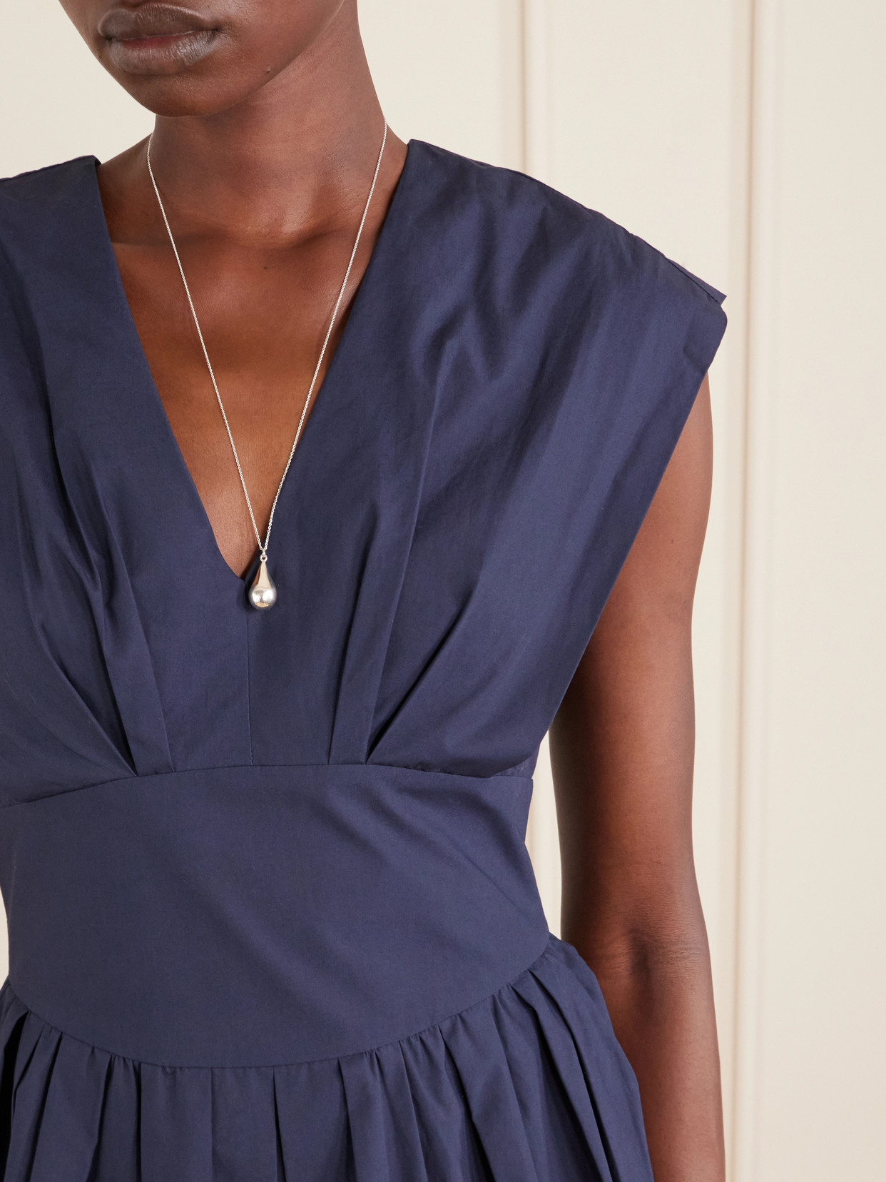 Rosie Assoulin In Full Bloom Gathered Cotton-taffeta Midi Dress In Blue