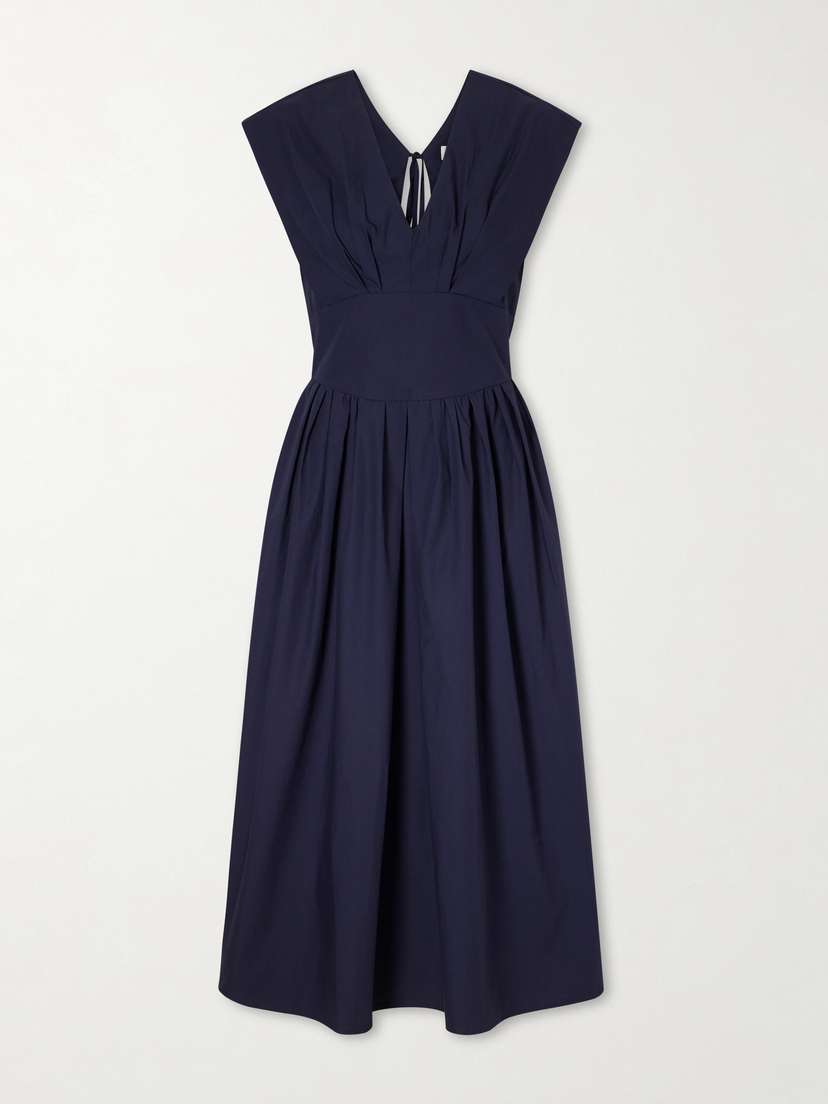 Rosie Assoulin In Full Bloom Gathered Cotton-taffeta Midi Dress