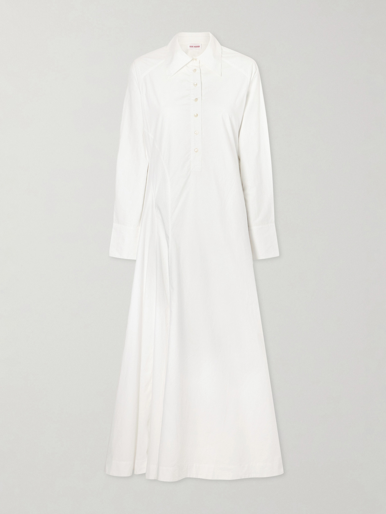 Rosie Assoulin Groovy Cotton-poplin Maxi Dress In White