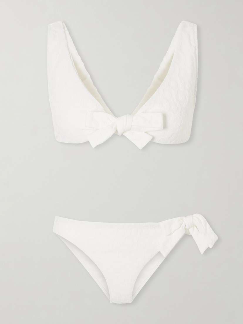 Lisa Marie Fernandez Bow Floral-jacquard Bikini | Thumbnail 5