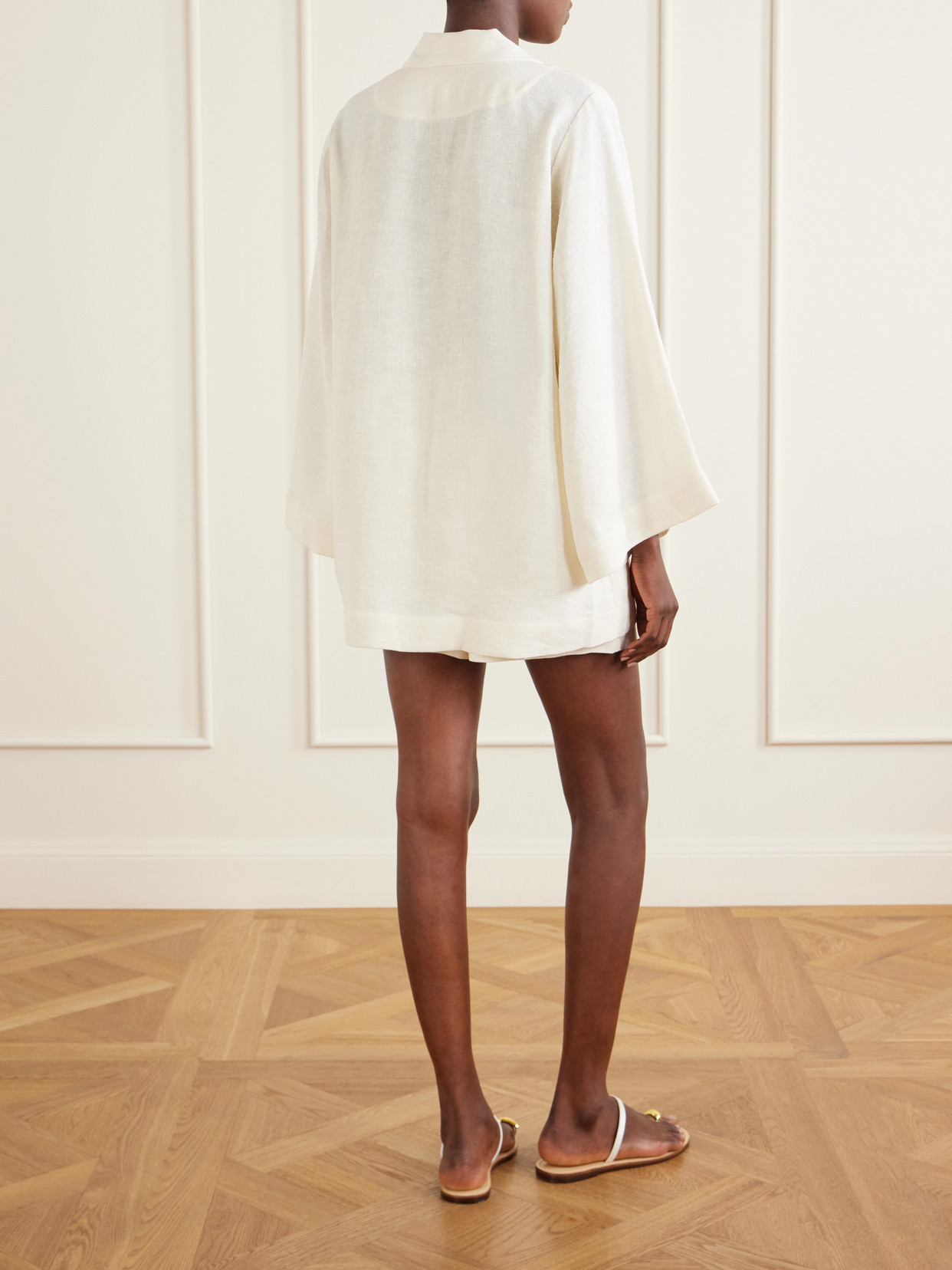 Tie-Detailed Woven Tunic