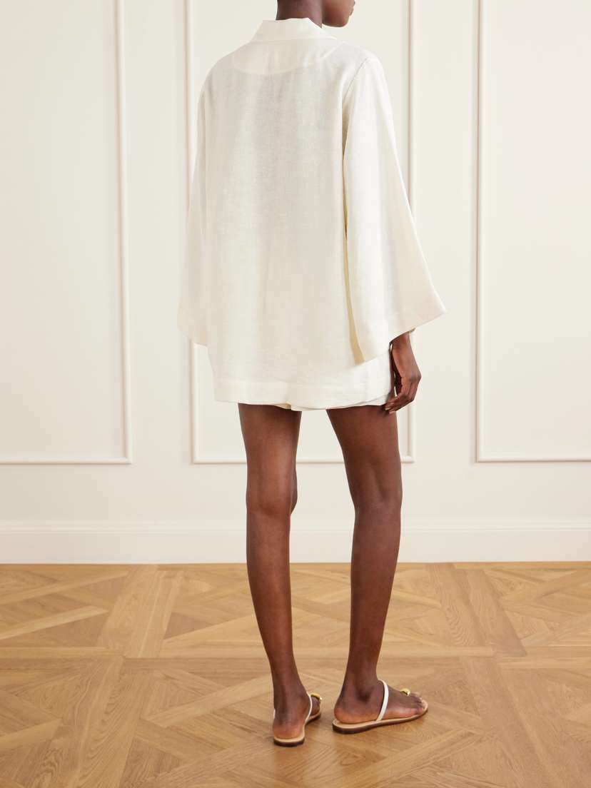 Lisa Marie Fernandez Tie-detailed Woven Tunic | Thumbnail 3 Lisa Marie Fernandez Tie-detailed Woven Tunic | Thumbnail 3