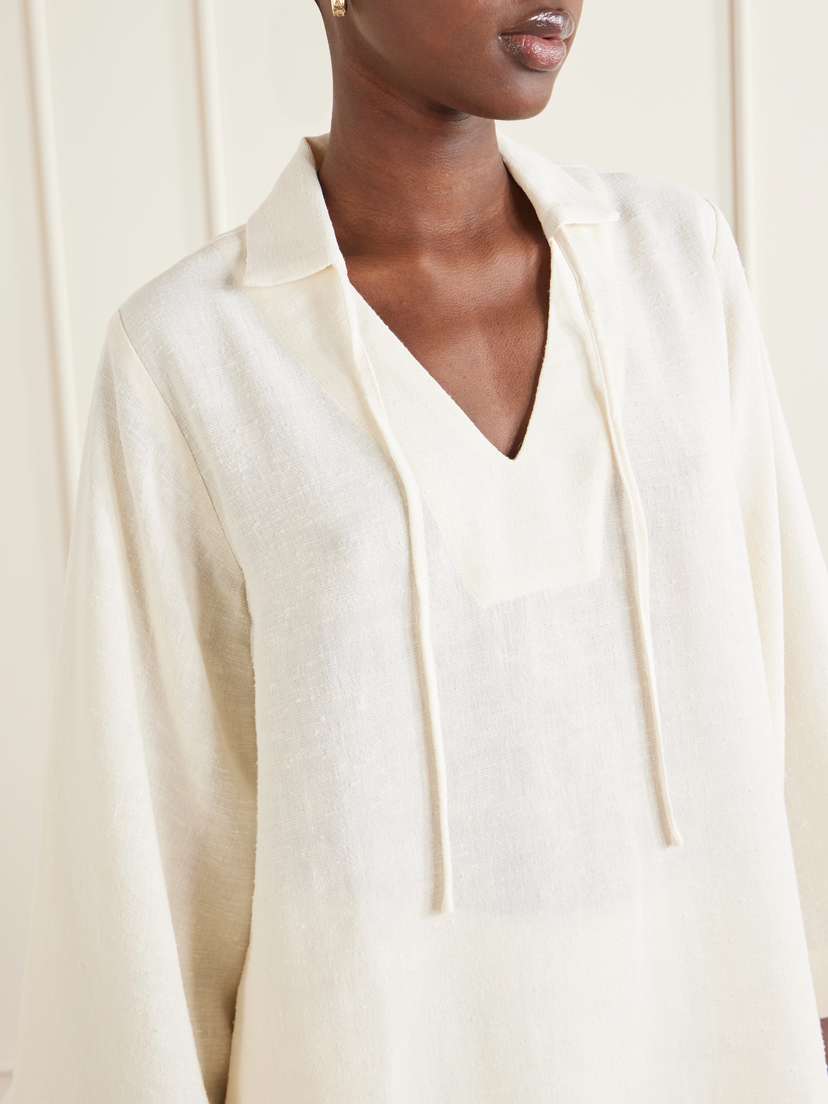 Lisa Marie Fernandez Tie-detailed Woven Tunic | Thumbnail 4 Lisa Marie Fernandez Tie-detailed Woven Tunic | Thumbnail 4