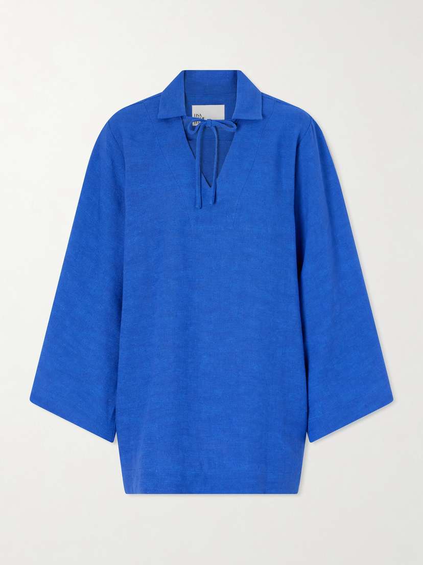 Lisa Marie Fernandez Tie-detailed Woven Tunic