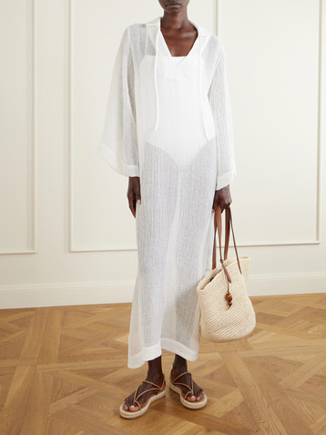 Lisa Marie Fernandez Linen-blend coverup